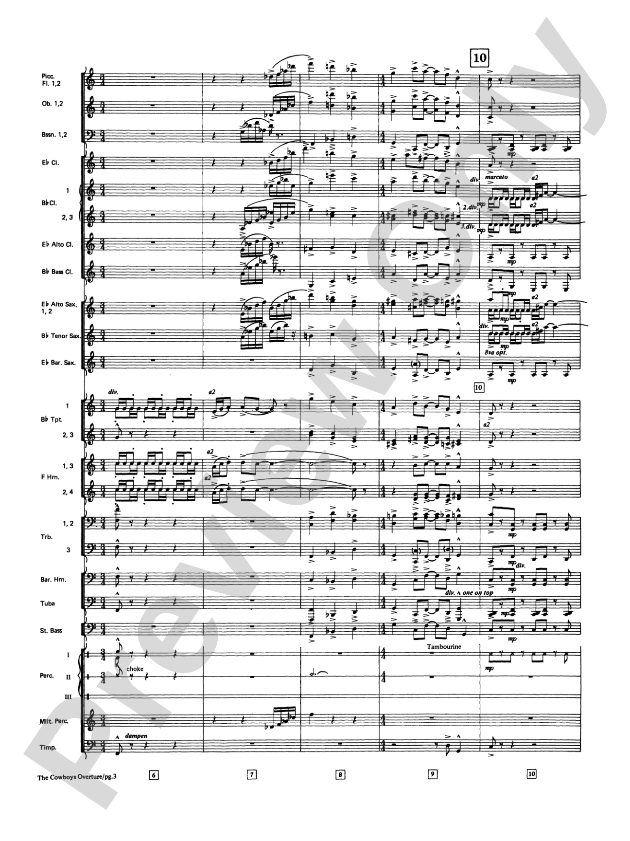 The Cowboys: Concert Band Conductor Score & Parts