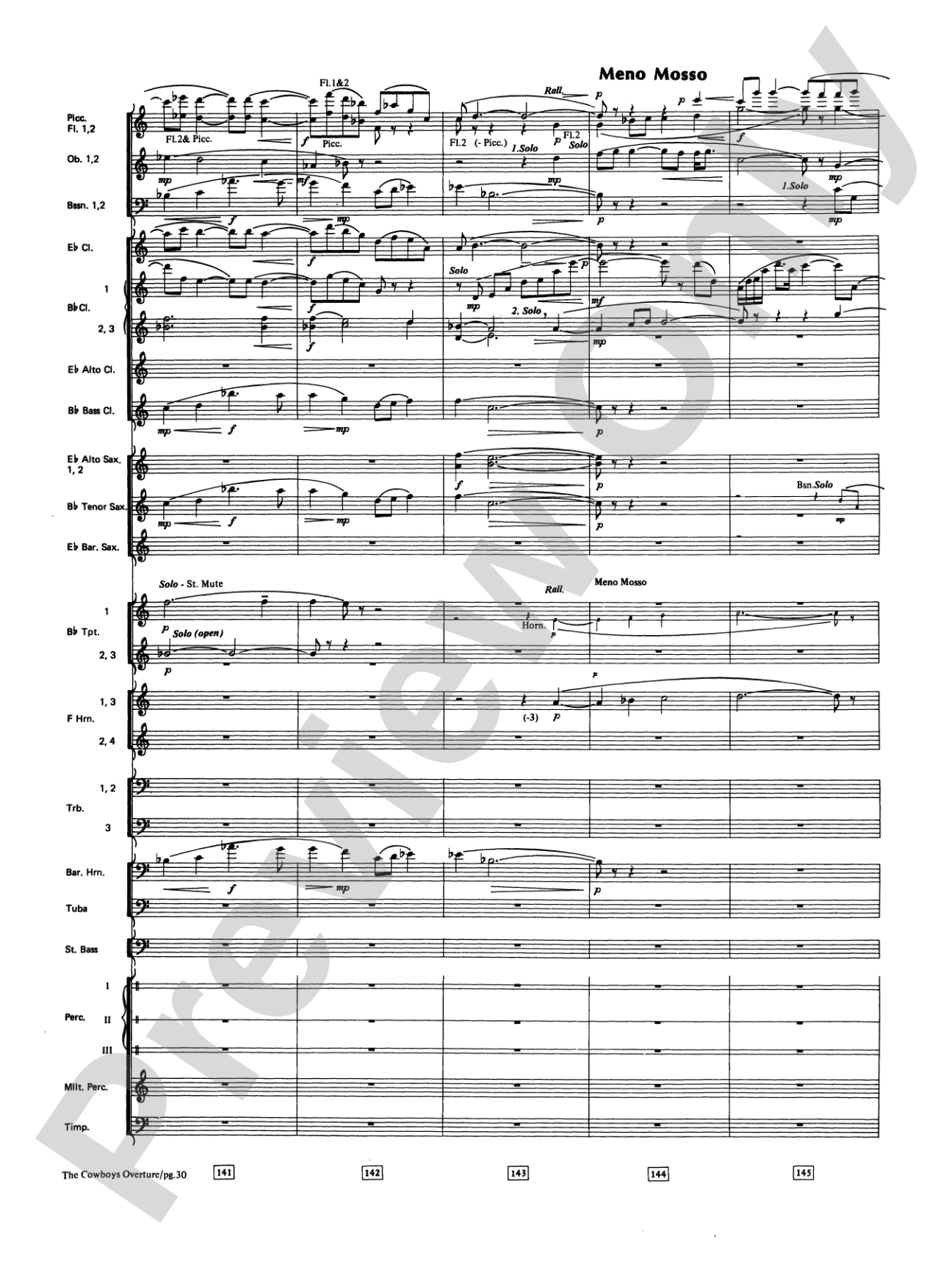 The Cowboys: Concert Band Conductor Score & Parts