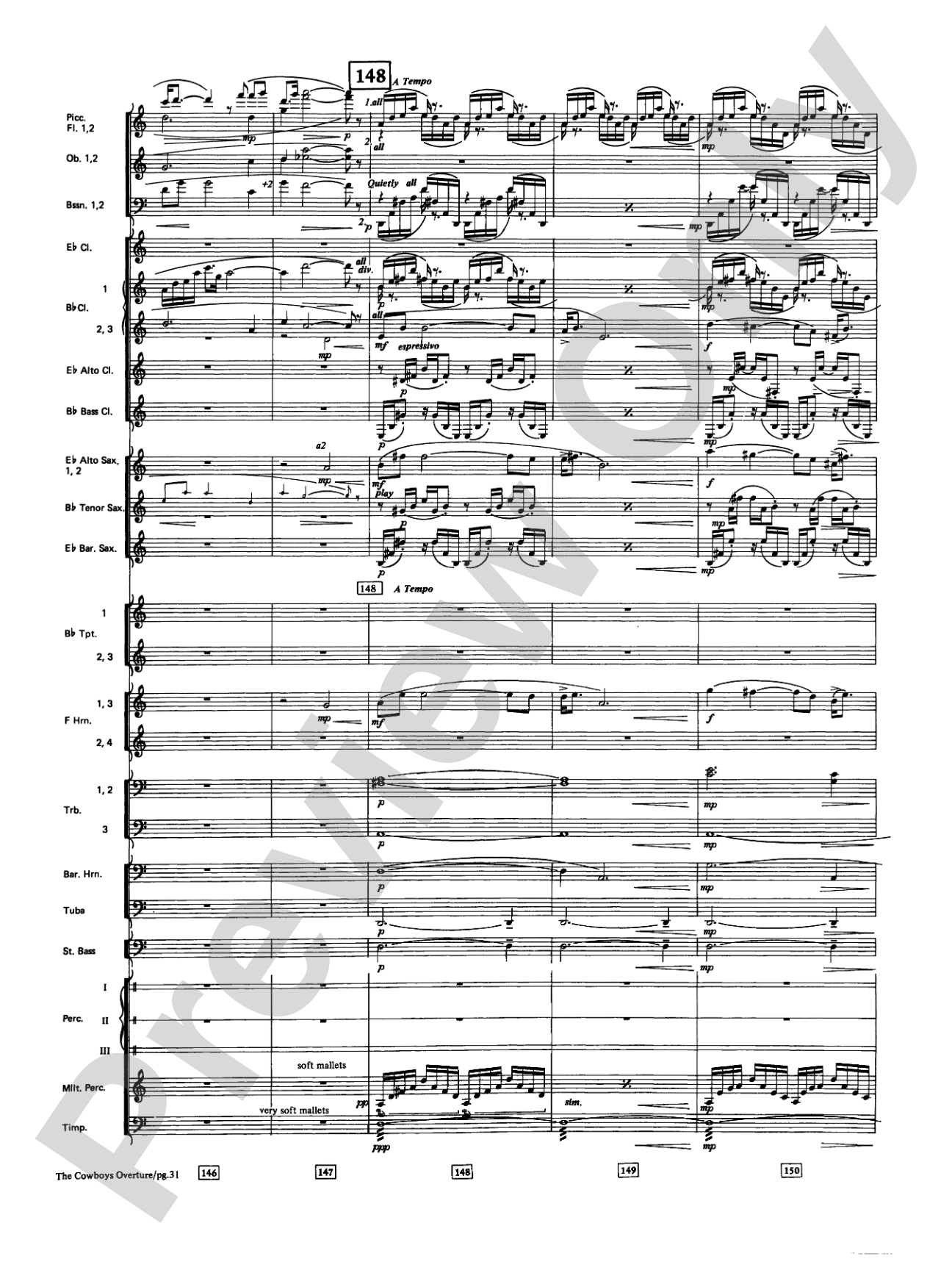 The Cowboys: Concert Band Conductor Score & Parts