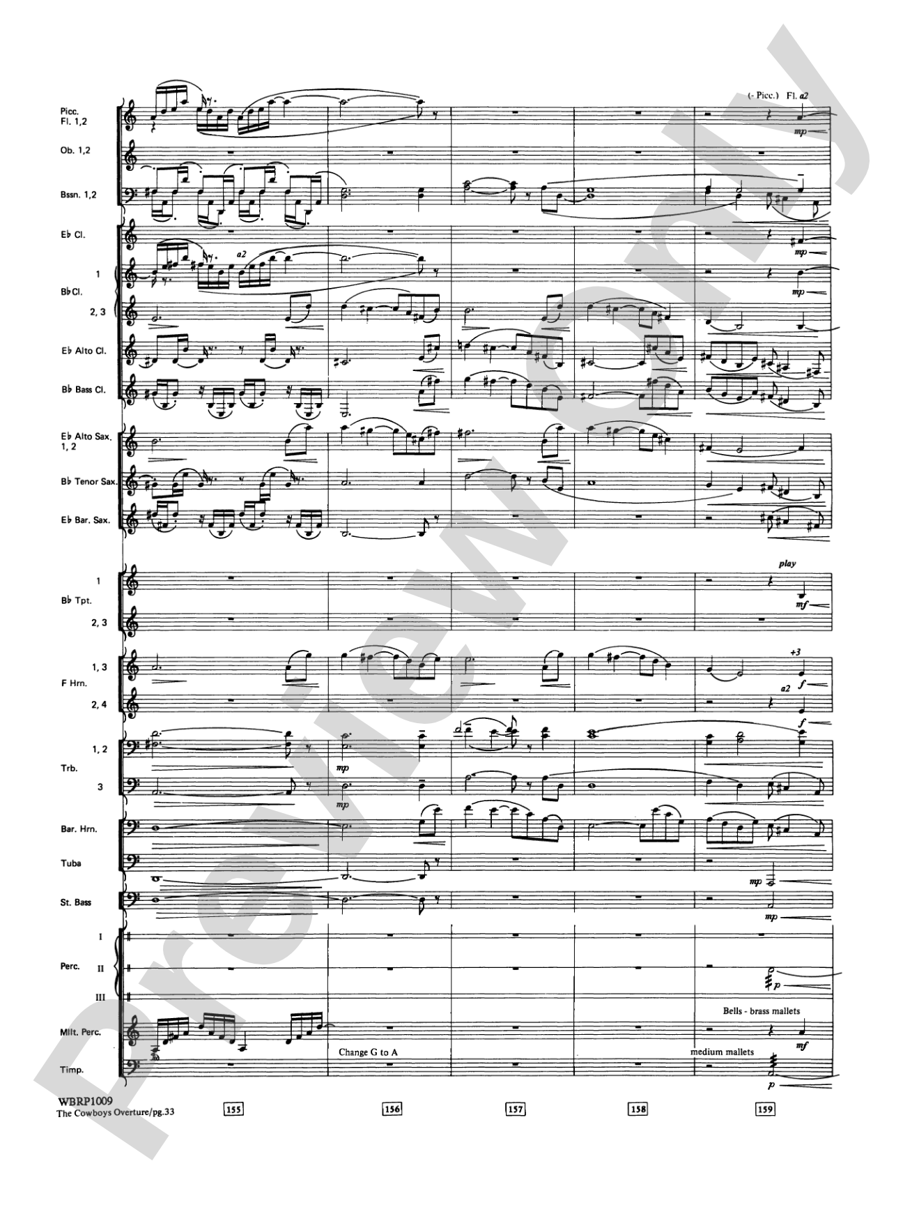 The Cowboys: Concert Band Conductor Score & Parts