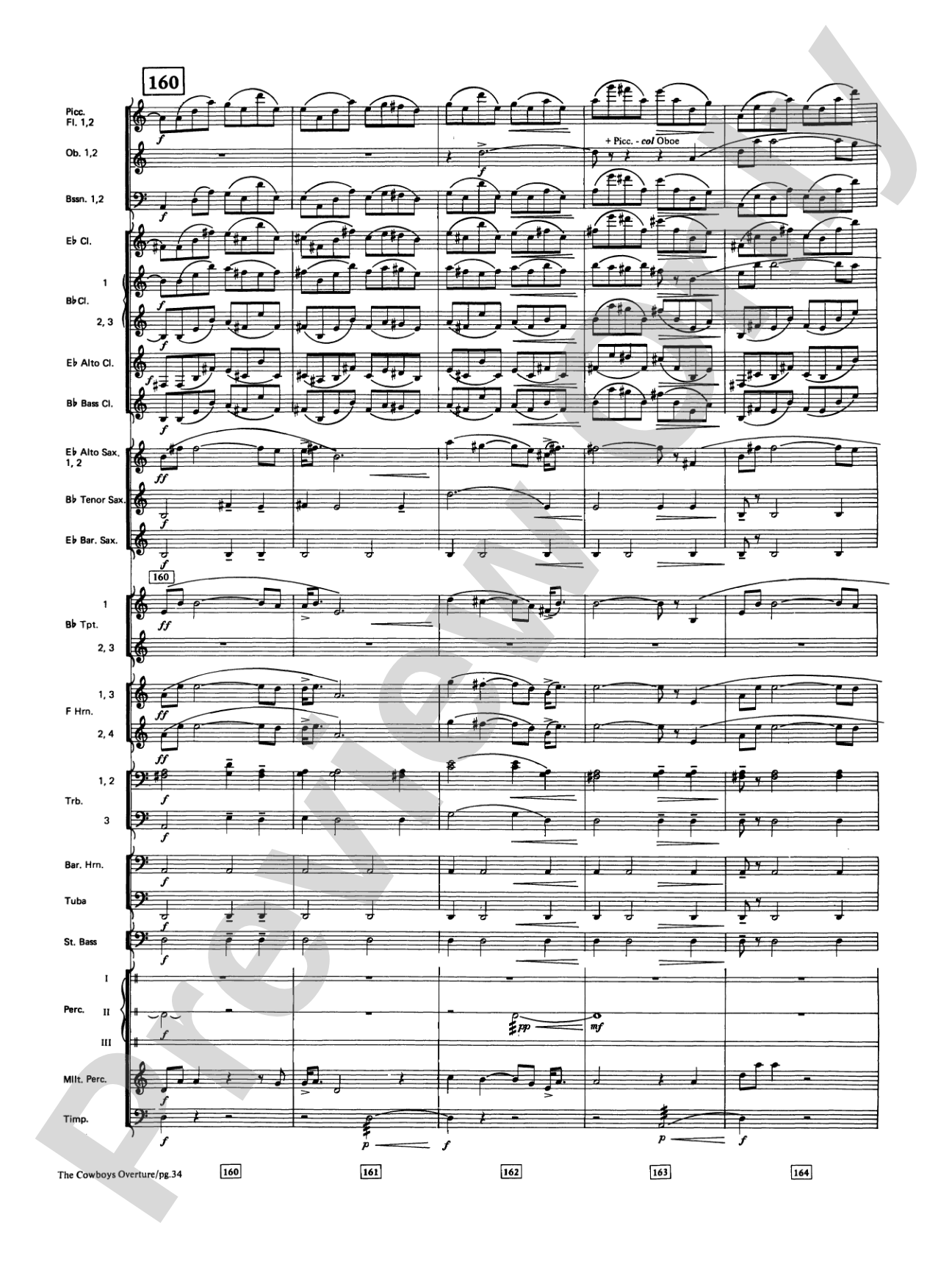The Cowboys: Concert Band Conductor Score & Parts