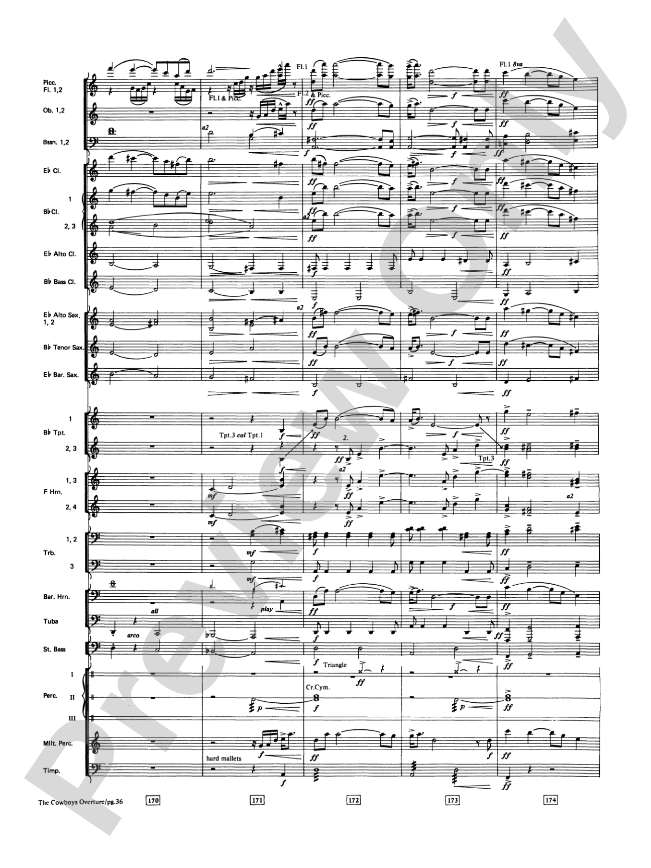 The Cowboys: Concert Band Conductor Score & Parts