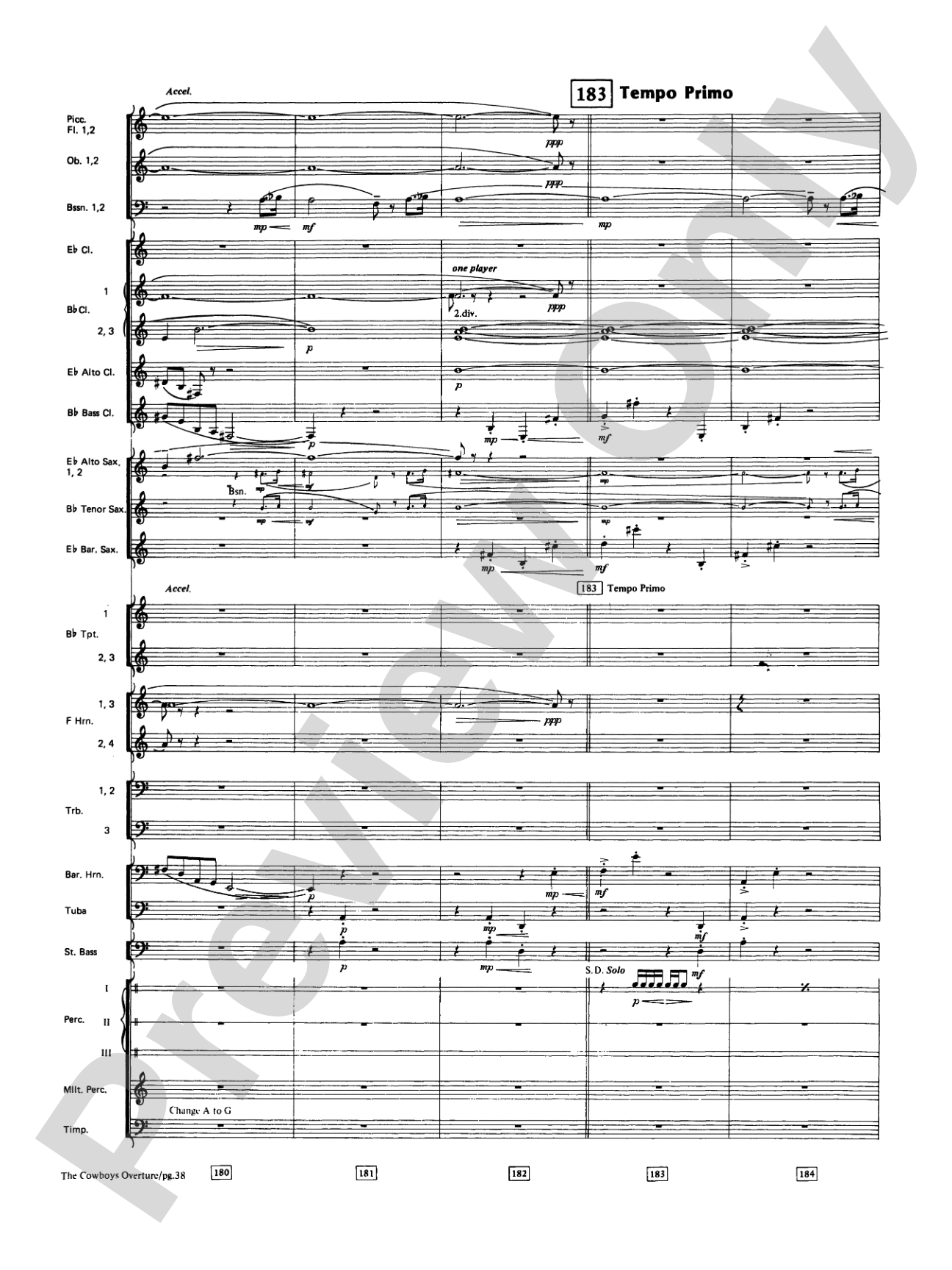 The Cowboys: Concert Band Conductor Score & Parts