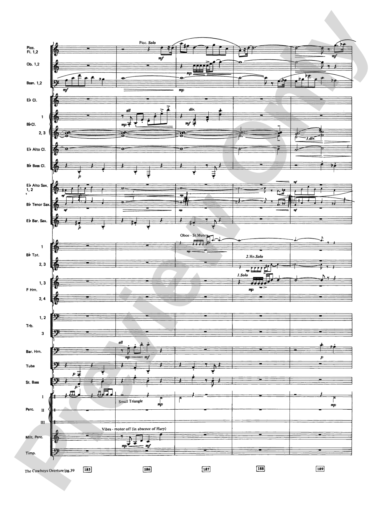 The Cowboys: Concert Band Conductor Score & Parts