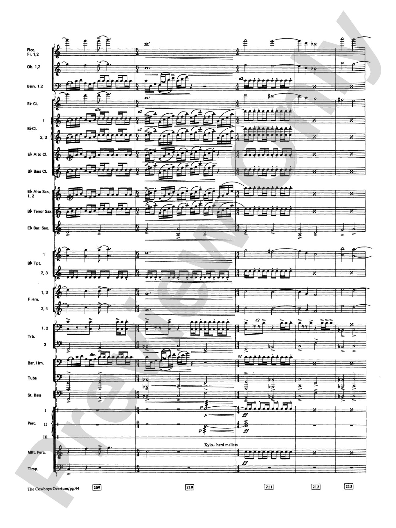 The Cowboys: Concert Band Conductor Score & Parts