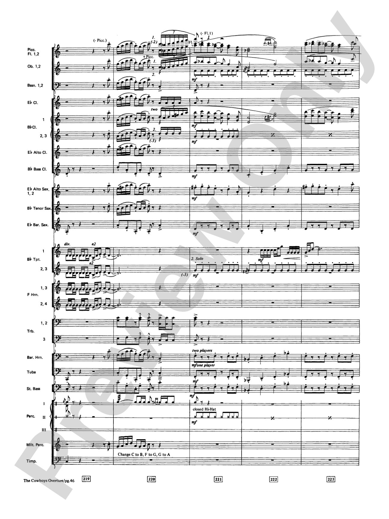 The Cowboys: Concert Band Conductor Score & Parts
