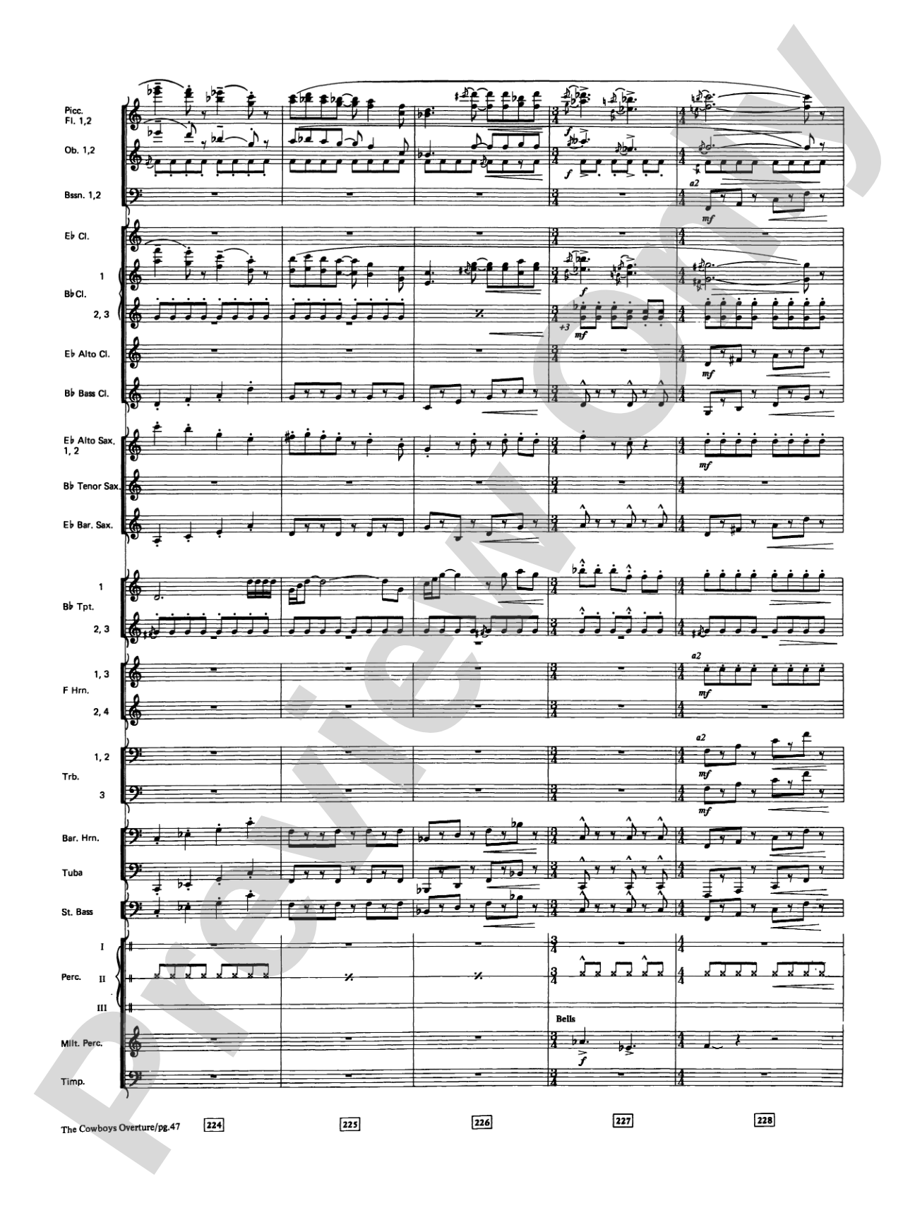 The Cowboys: Concert Band Conductor Score & Parts