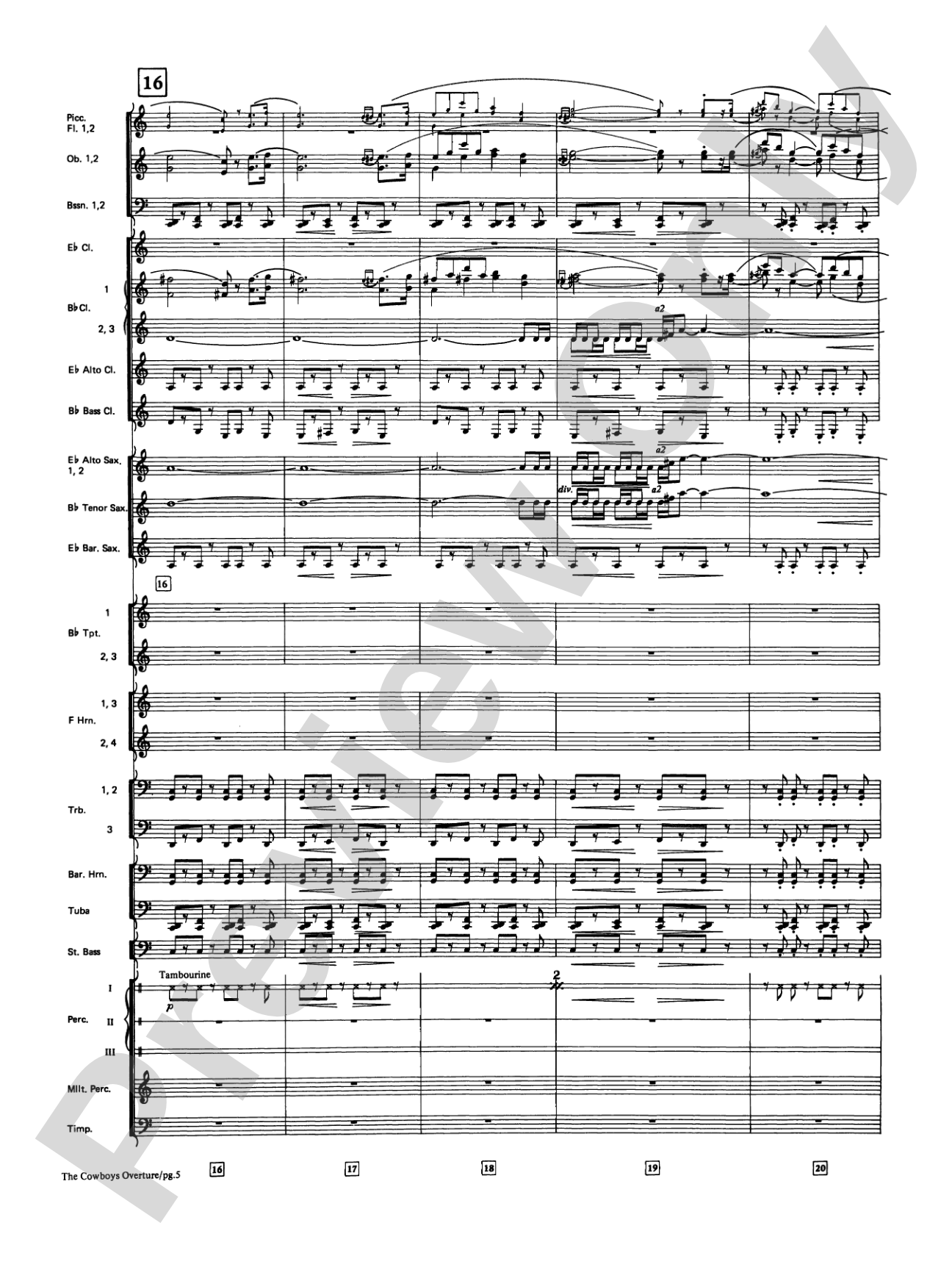 The Cowboys: Concert Band Conductor Score & Parts