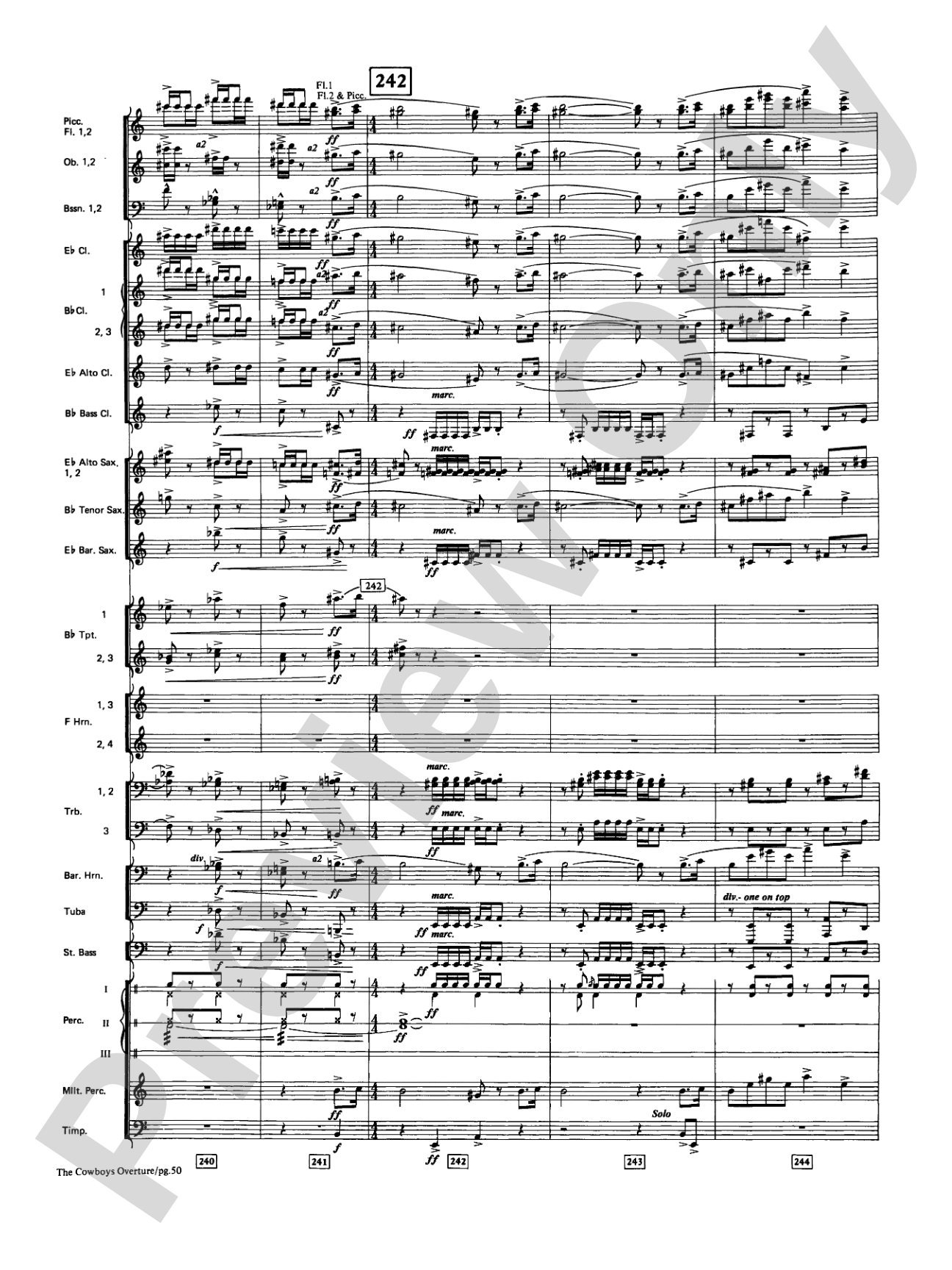 The Cowboys: Concert Band Conductor Score & Parts