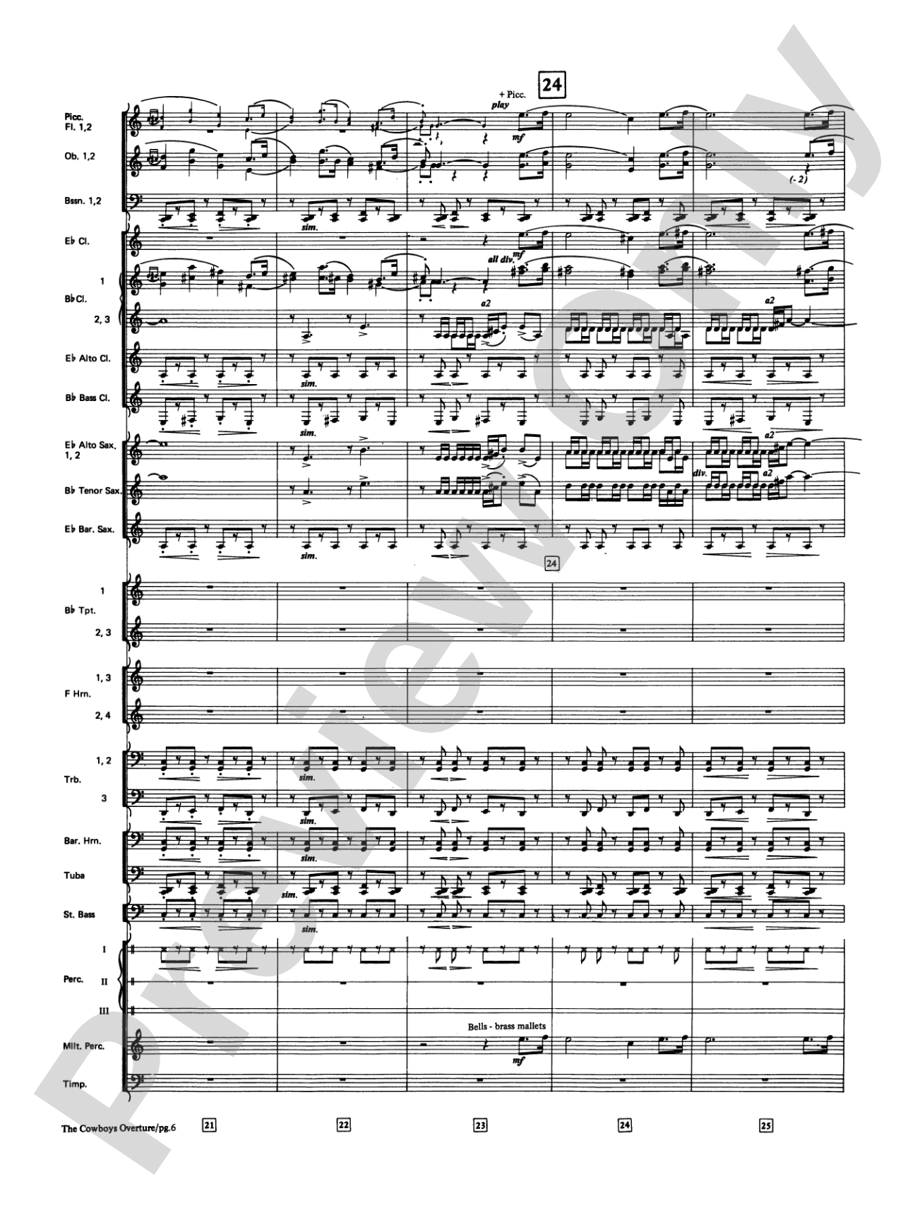The Cowboys: Concert Band Conductor Score & Parts