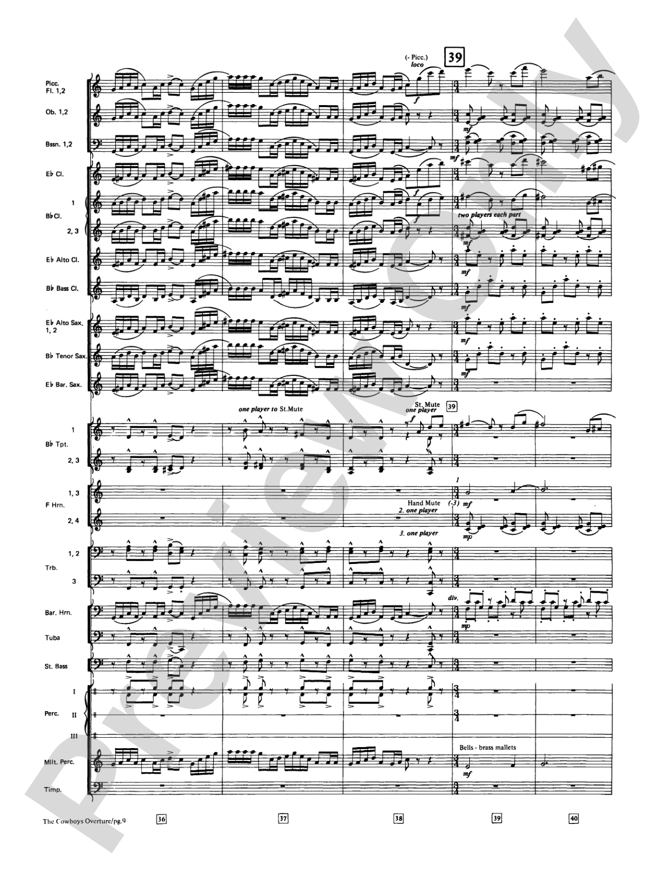 The Cowboys: Concert Band Conductor Score & Parts