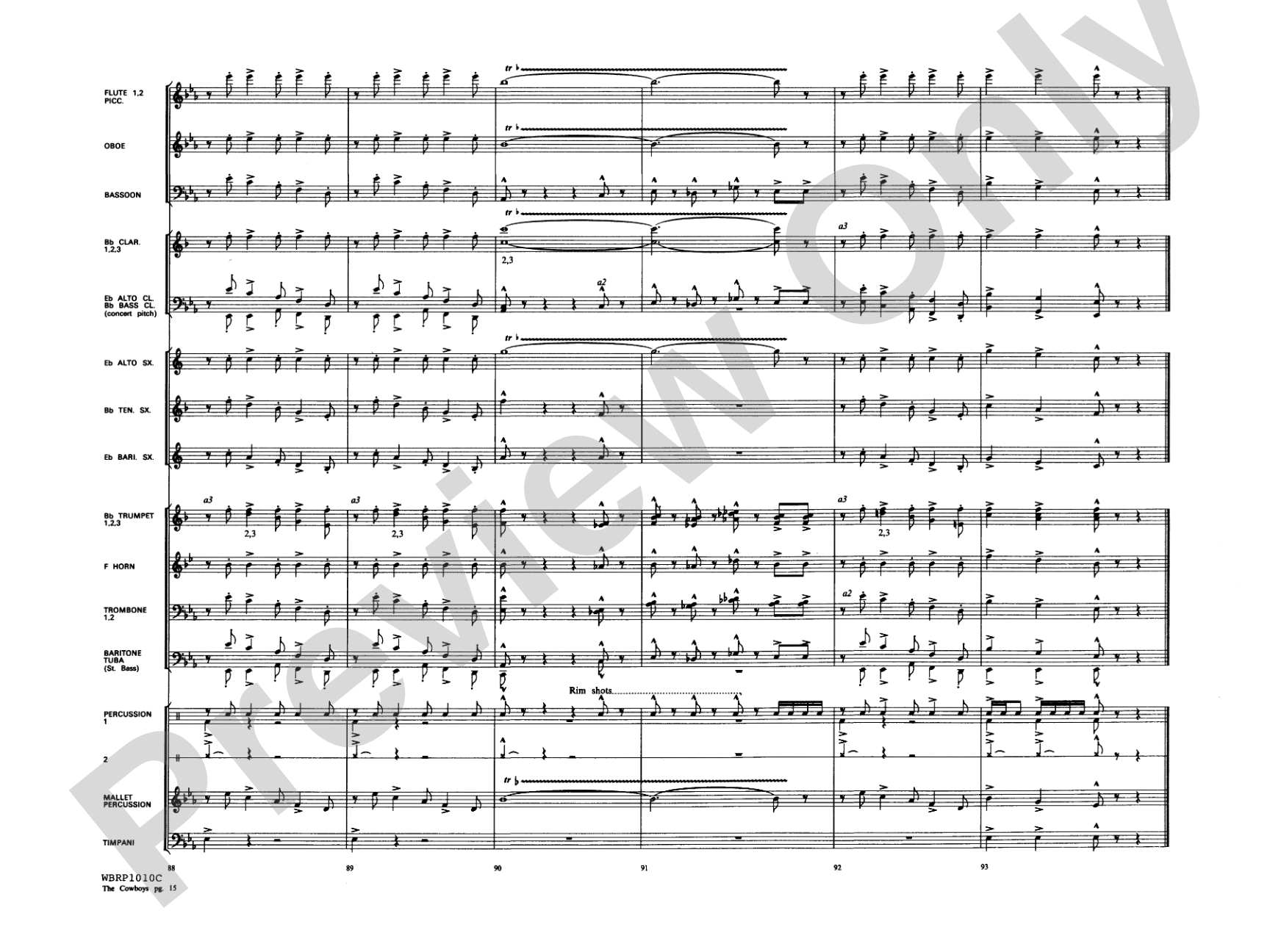 The Cowboys: Concert Band Conductor Score & Parts