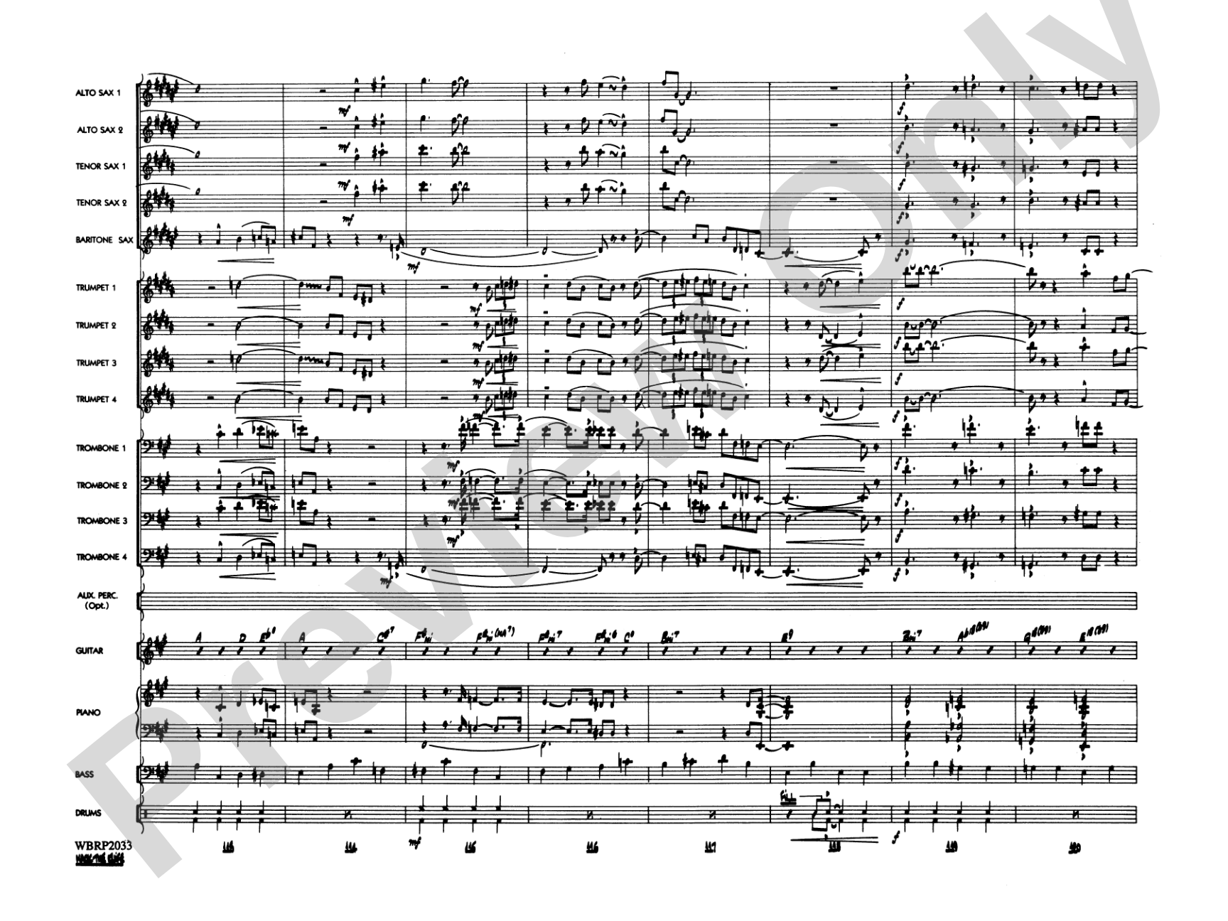Mack the Knife (from The Threepenny Opera): Jazz Ensemble Conductor Score & Parts