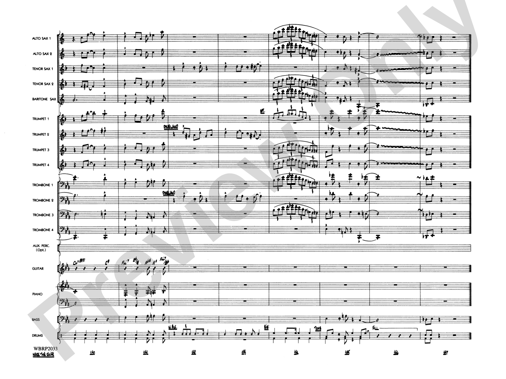 Mack the Knife (from The Threepenny Opera): Jazz Ensemble Conductor Score & Parts