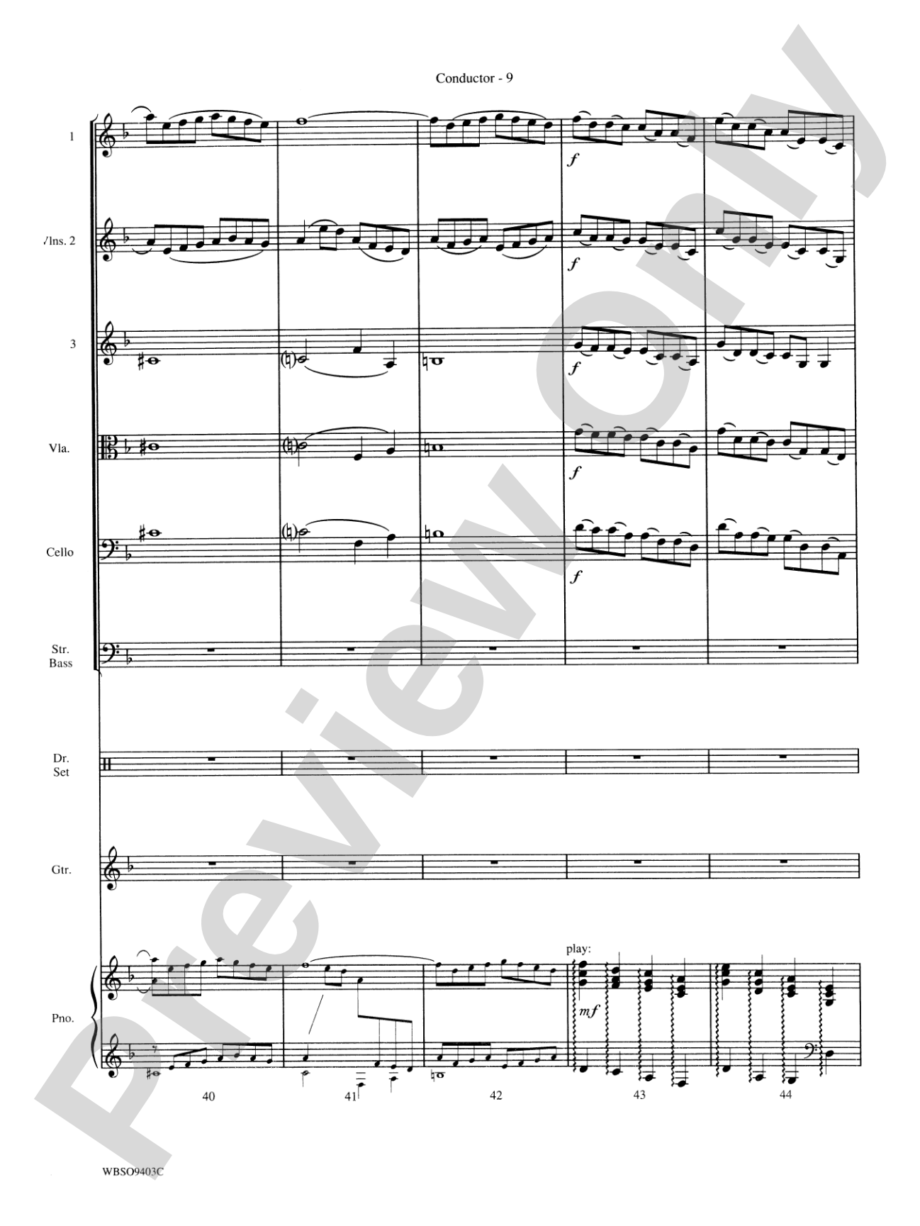 My Funny Valentine: String Orchestra Conductor Score & Parts