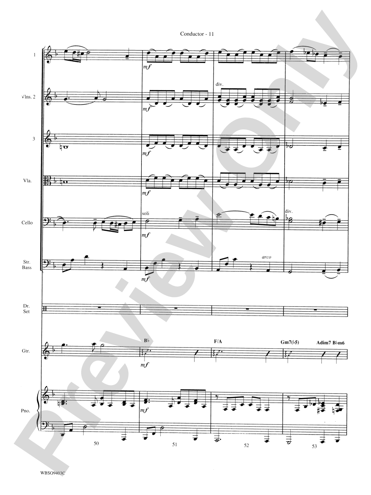 My Funny Valentine: String Orchestra Conductor Score & Parts