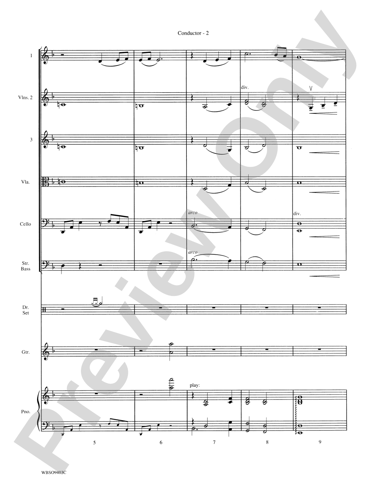 My Funny Valentine: String Orchestra Conductor Score & Parts