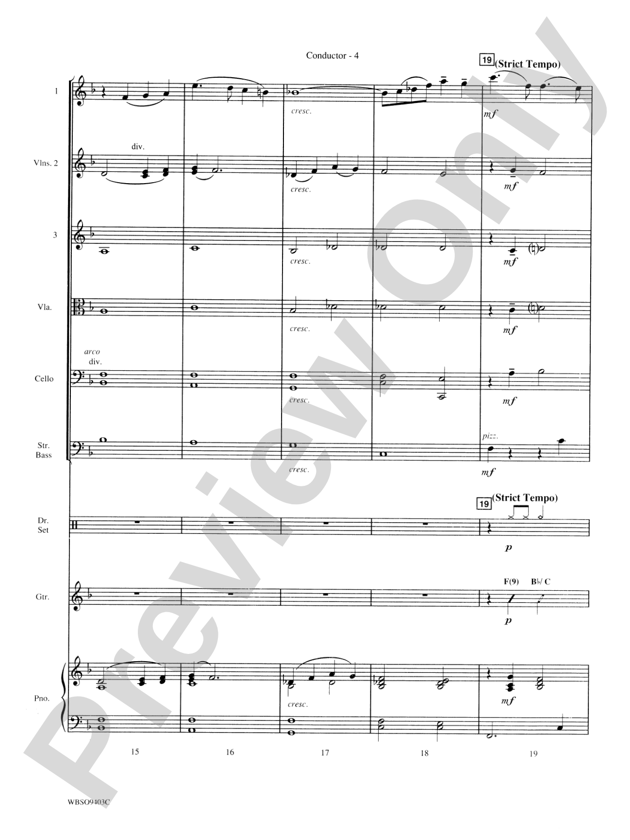 My Funny Valentine: String Orchestra Conductor Score & Parts