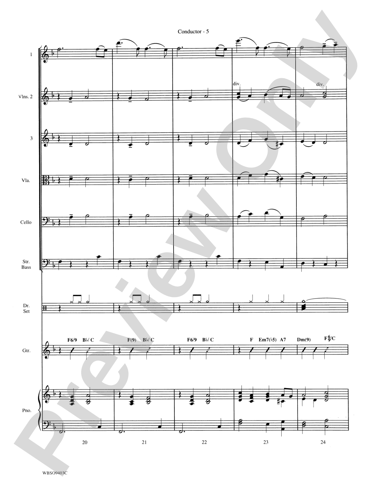 My Funny Valentine: String Orchestra Conductor Score & Parts