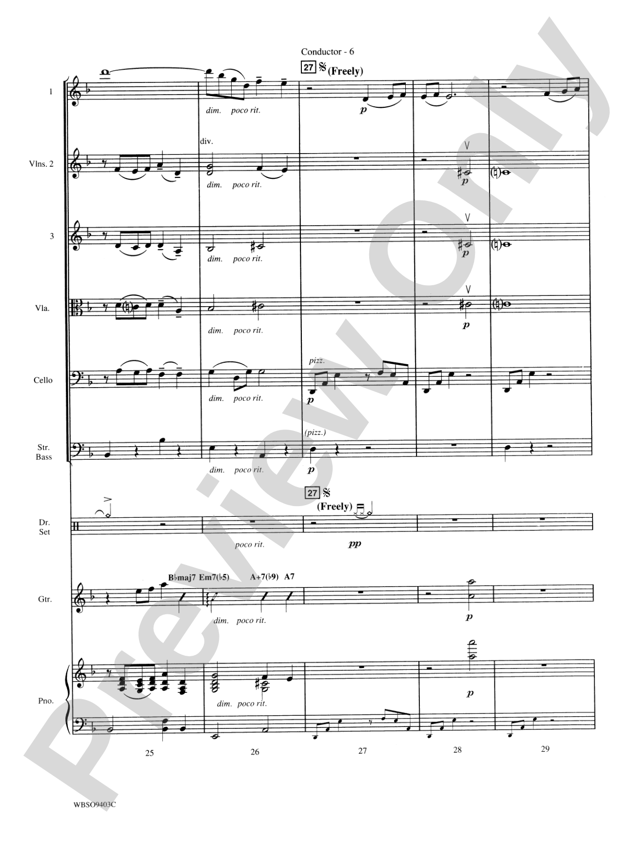 My Funny Valentine: String Orchestra Conductor Score & Parts
