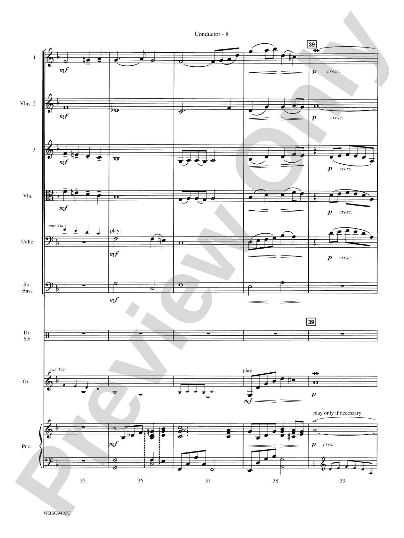 My Funny Valentine: String Orchestra Conductor Score & Parts