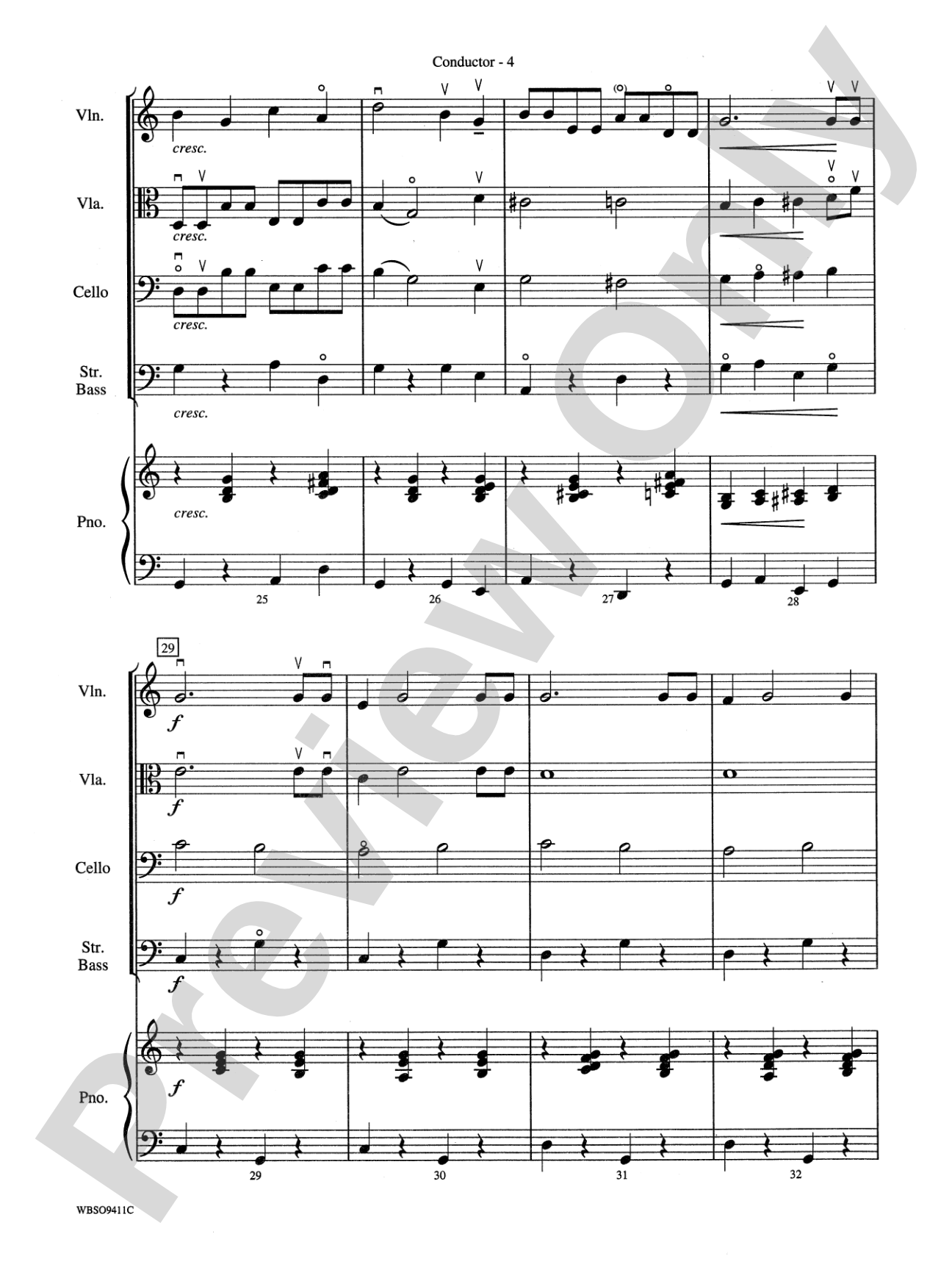 Winter Wonderland: String Orchestra Conductor Score & Parts