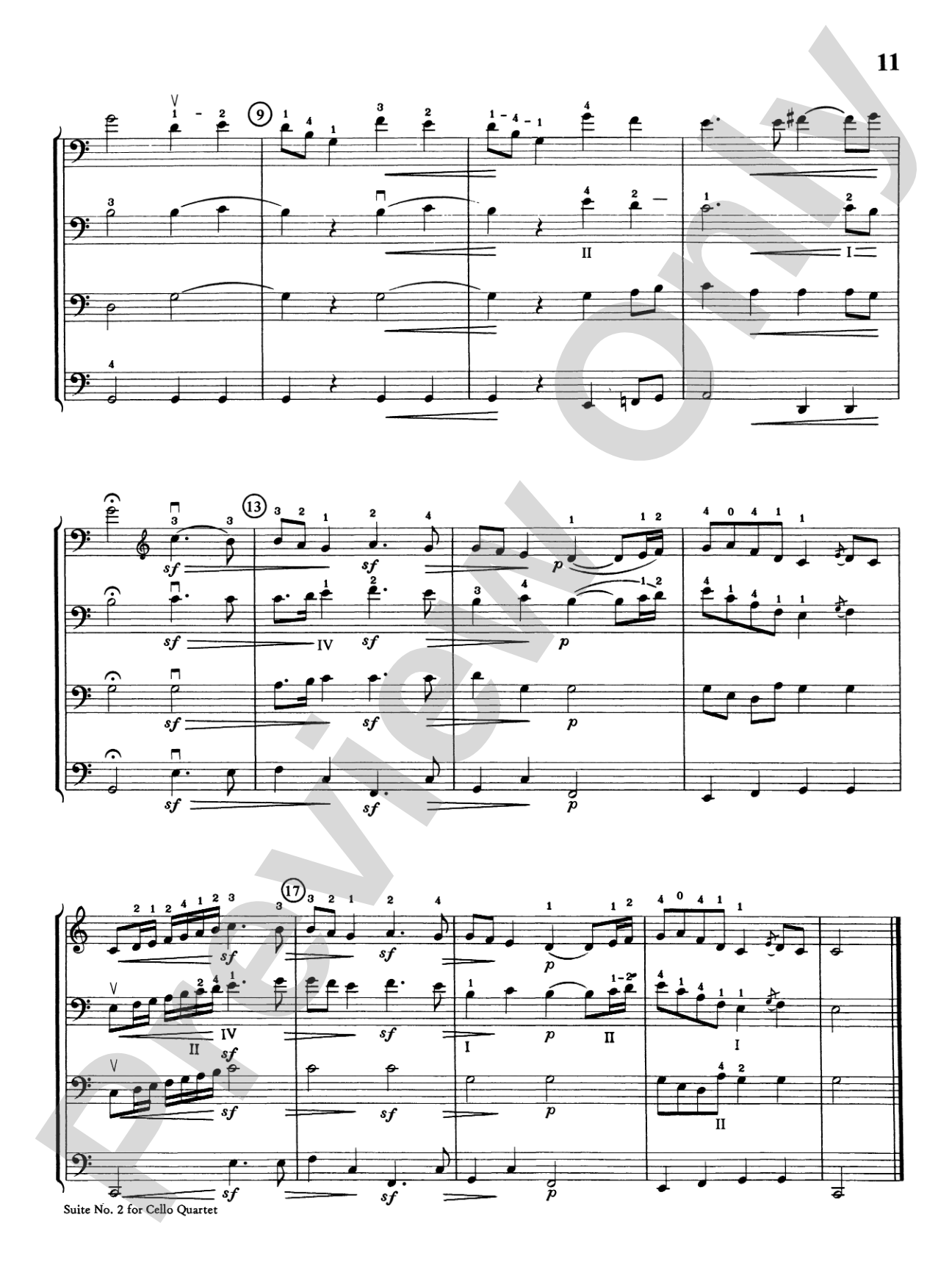 Highland/Etling Cello Quartet Series: Suite No. 2: Cello