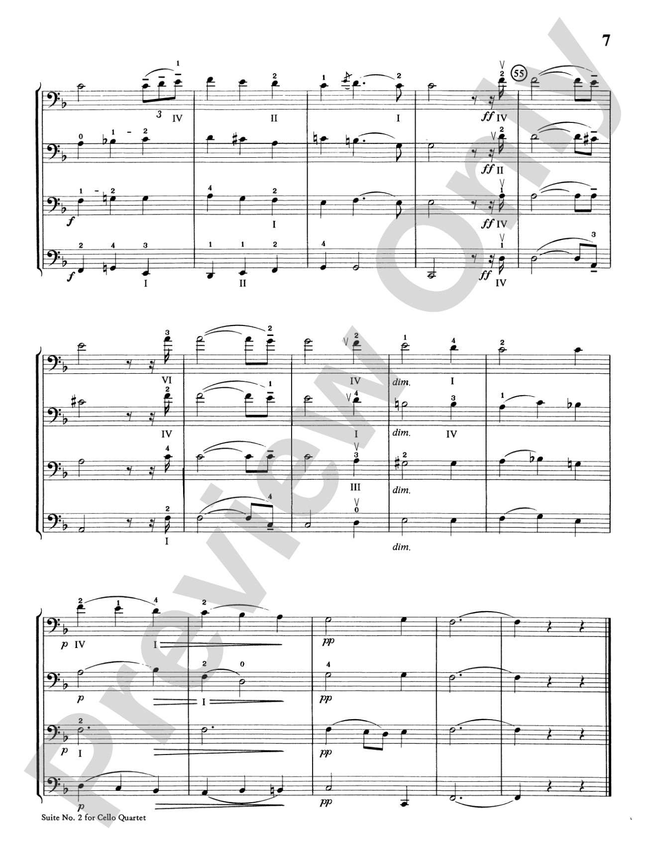 Highland/Etling Cello Quartet Series: Suite No. 2: Cello