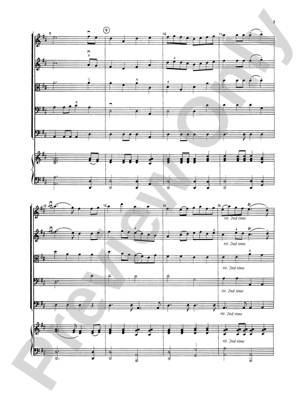 Baroque Suite No. 1: String Orchestra Conductor Score & Parts