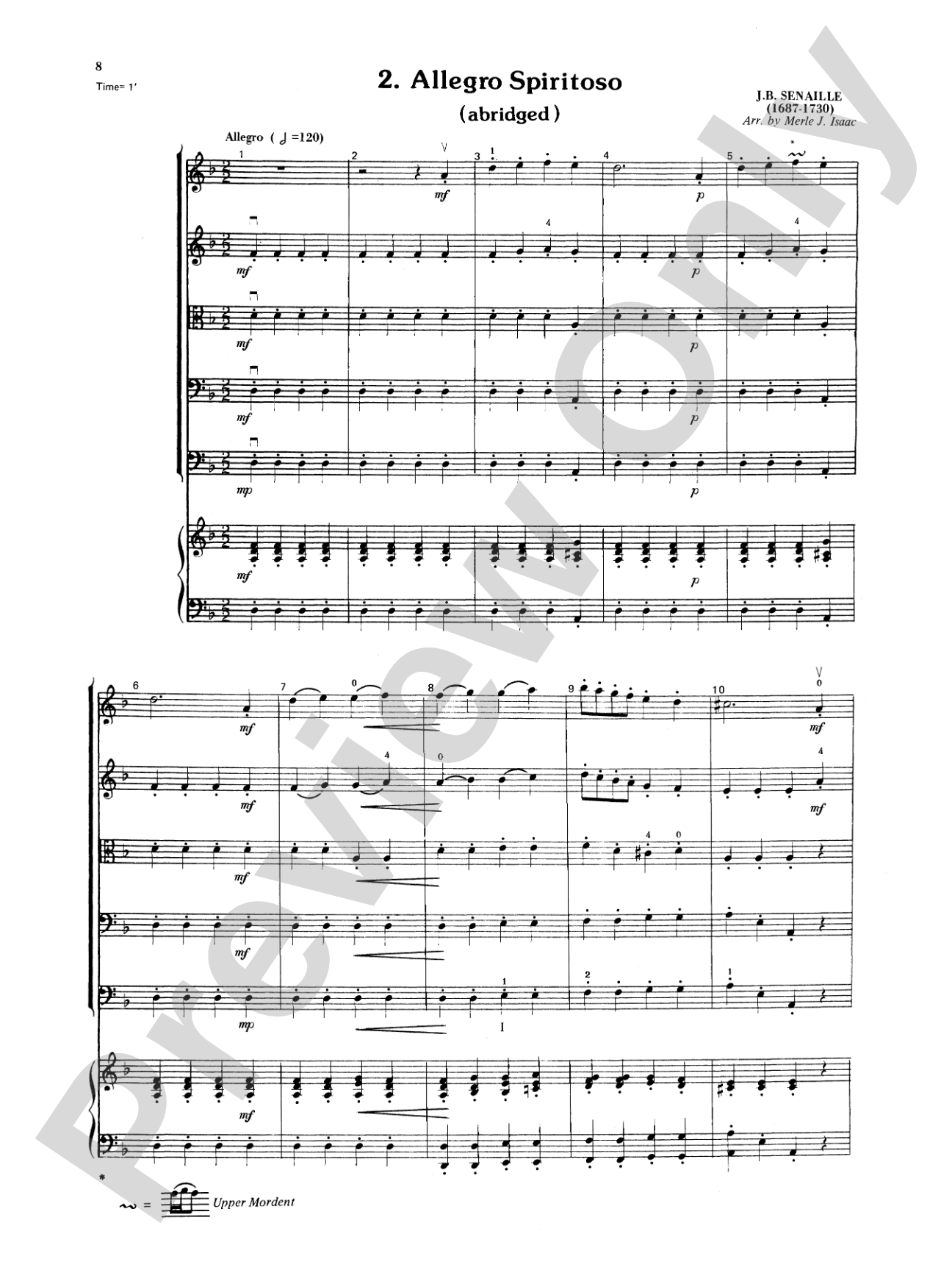 Baroque Suite No. 1: String Orchestra Conductor Score & Parts