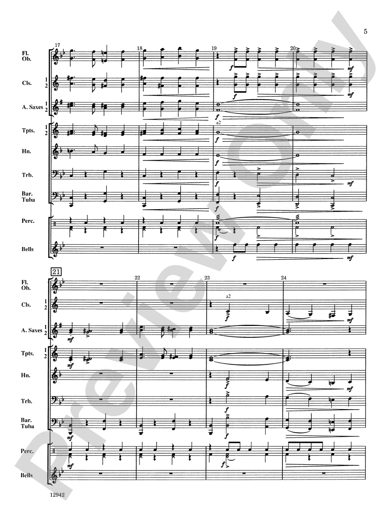 March to the Big Top: Concert Band Conductor Score & Parts