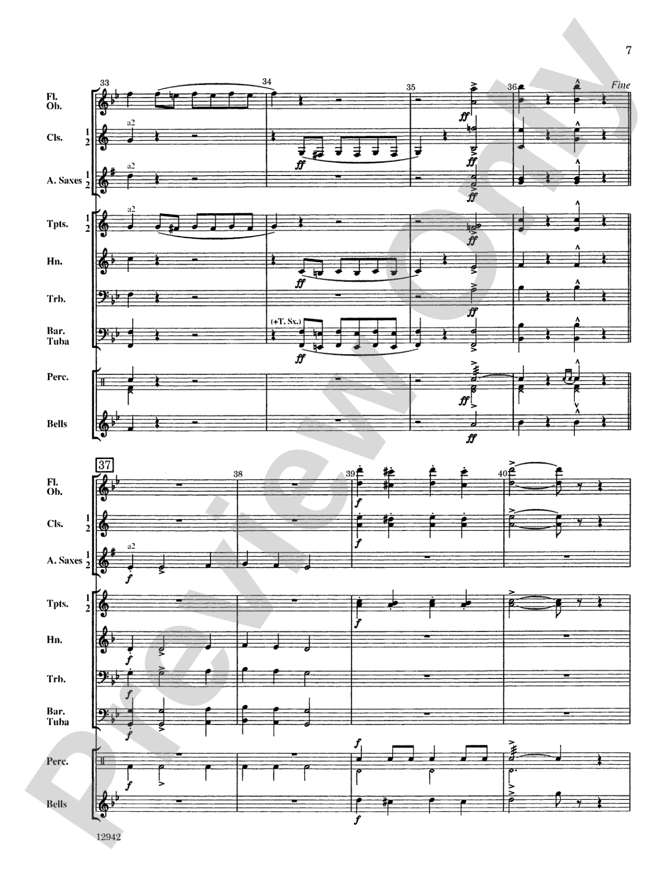 March to the Big Top: Concert Band Conductor Score & Parts