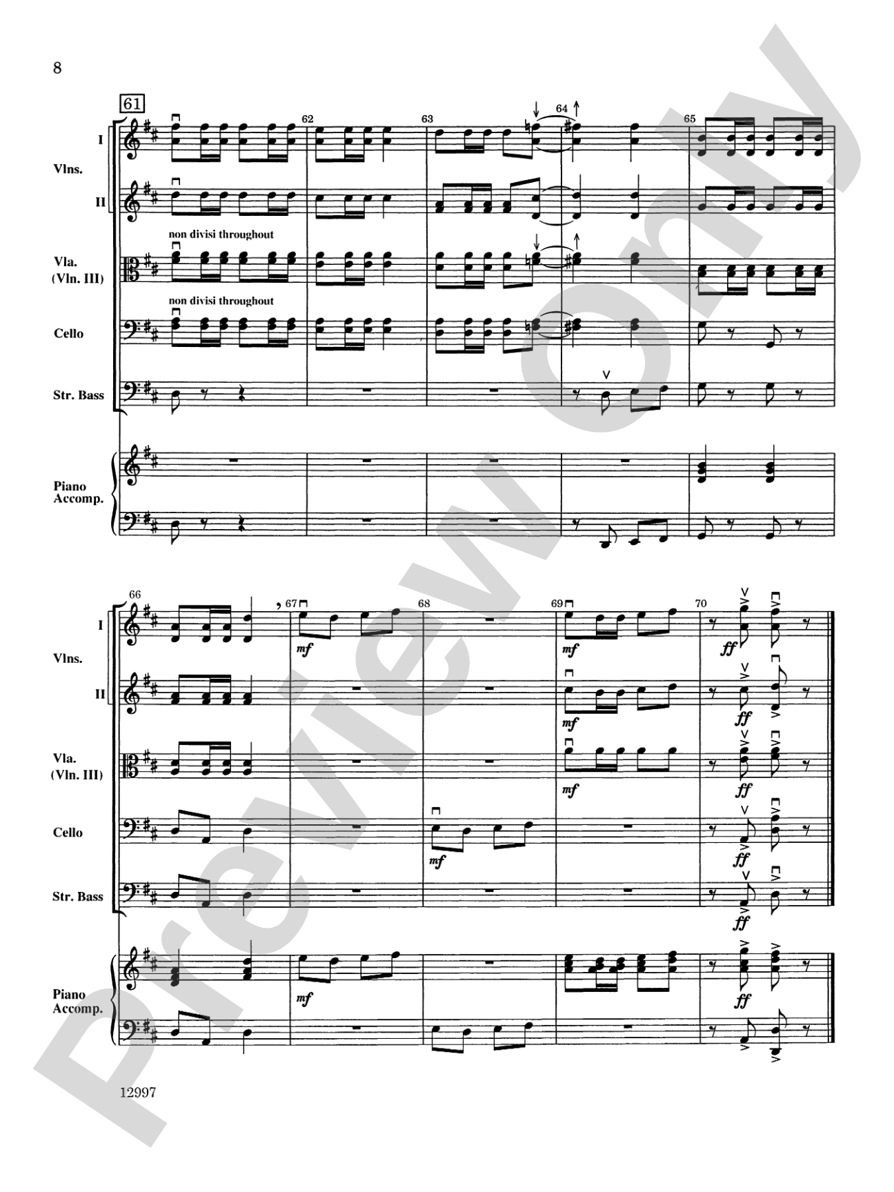 Holiday Hoedown: String Orchestra Conductor Score & Parts
