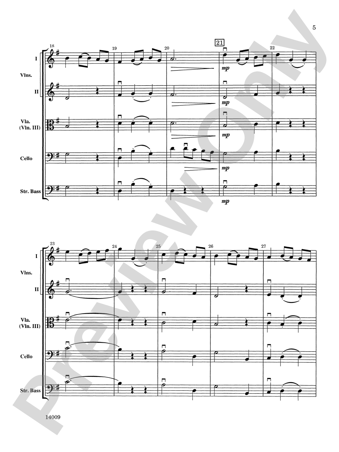 Chorale and Minuet: String Orchestra Conductor Score & Parts