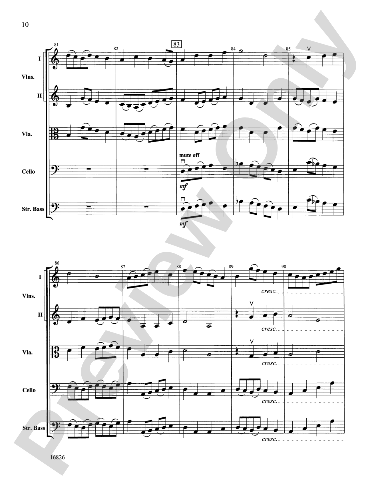 Sinfonia in D: String Orchestra Conductor Score & Parts