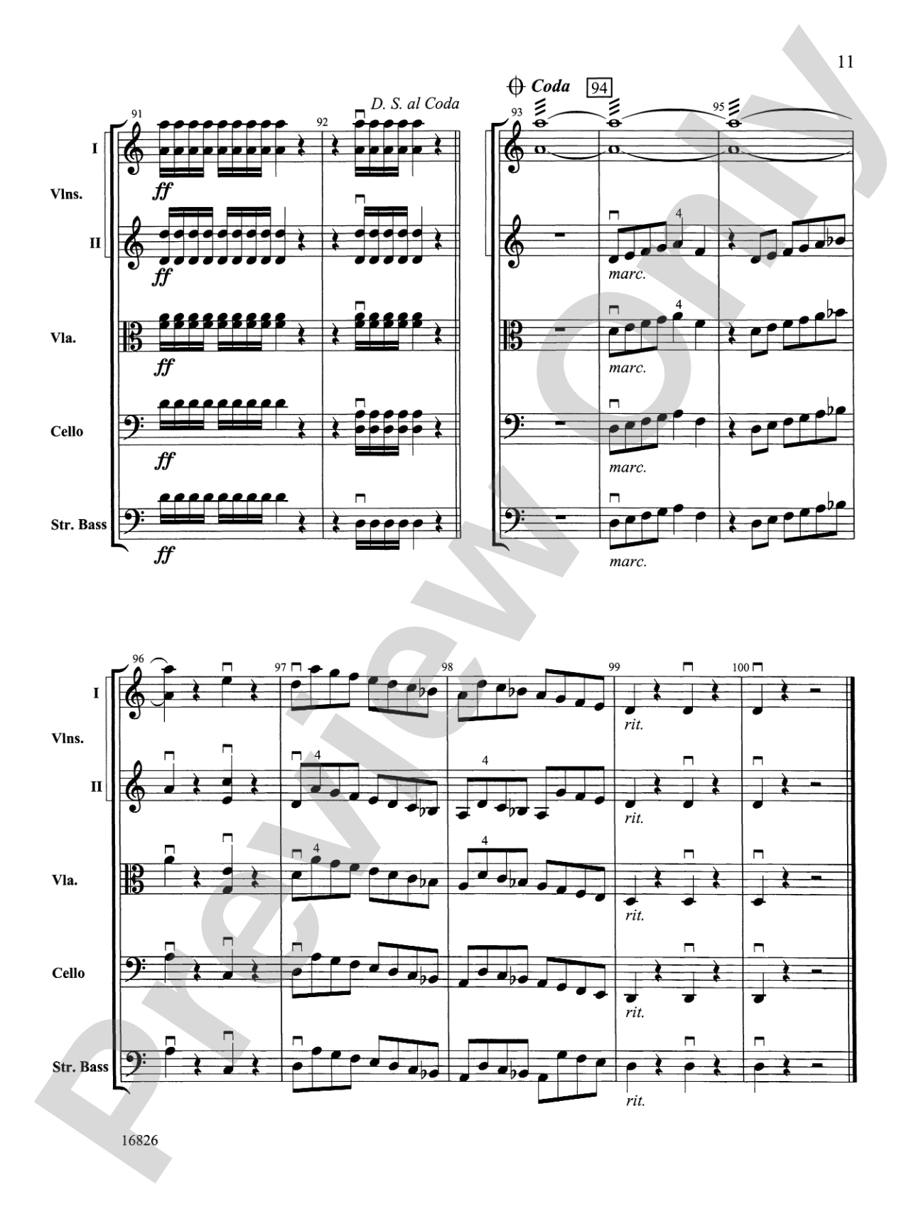 Sinfonia in D: String Orchestra Conductor Score & Parts