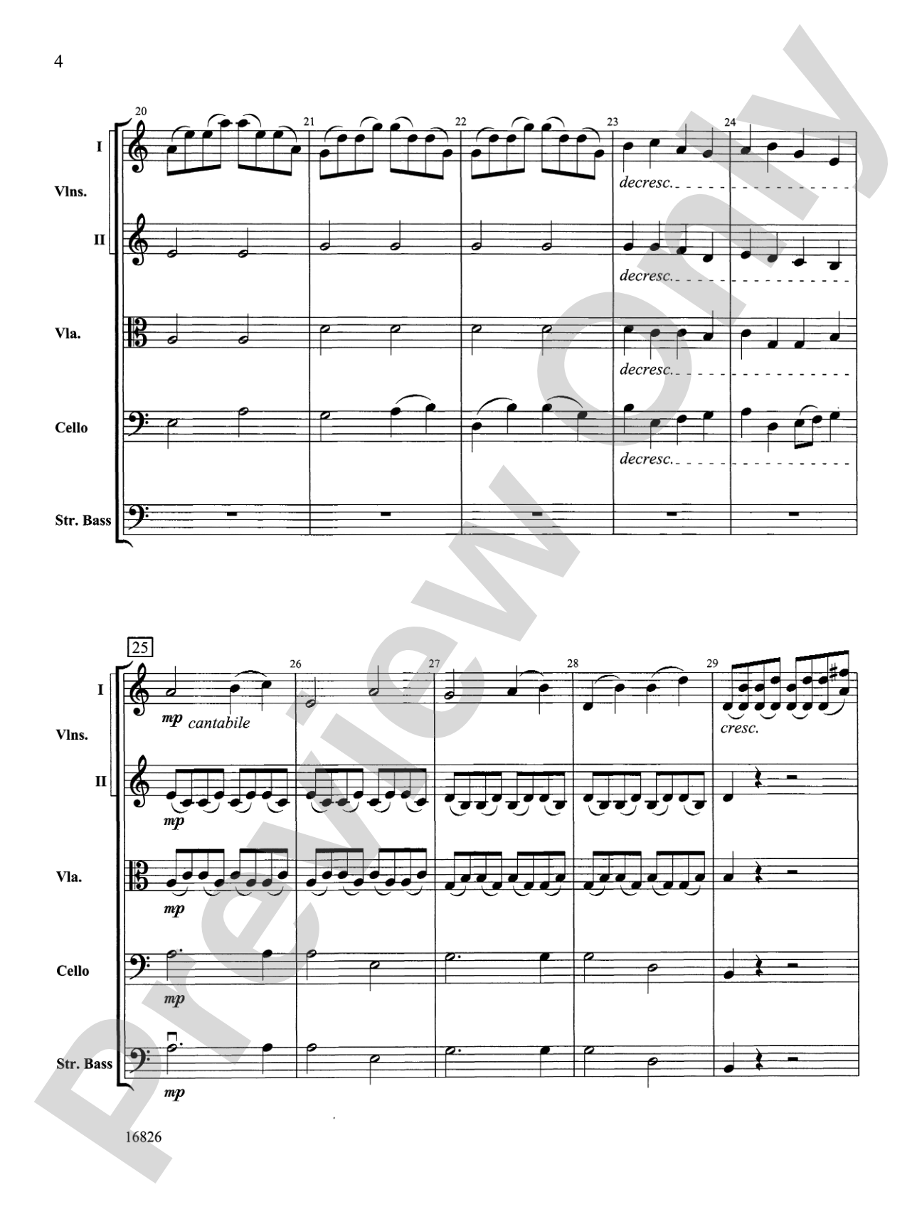 Sinfonia in D: String Orchestra Conductor Score & Parts