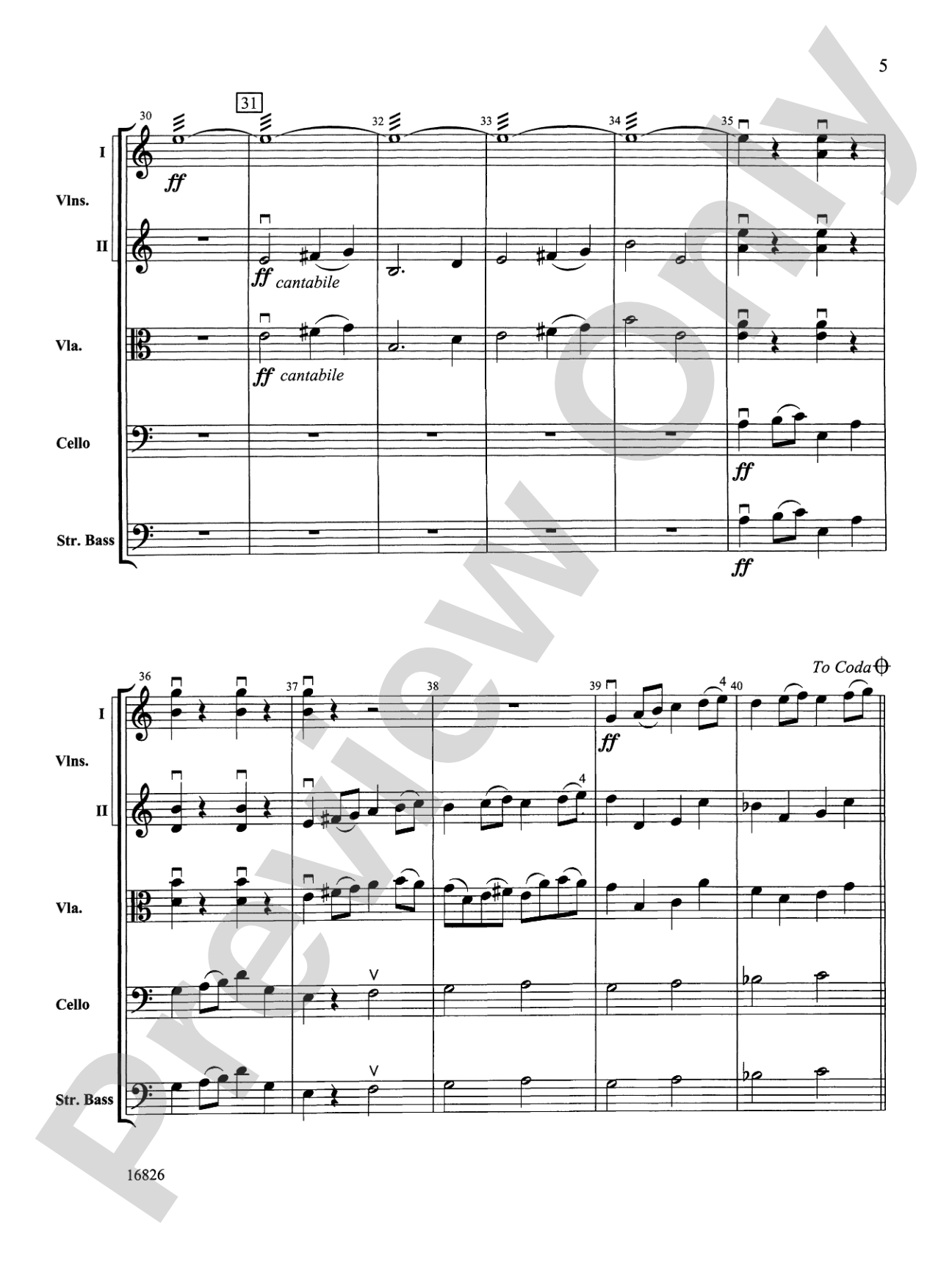 Sinfonia in D: String Orchestra Conductor Score & Parts
