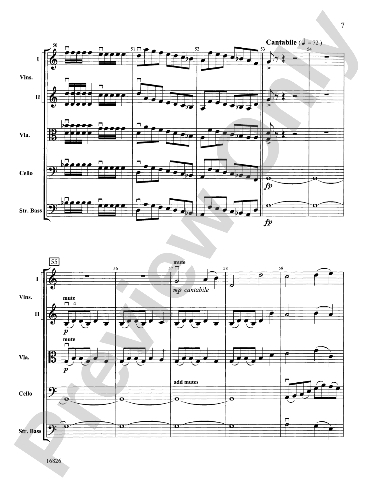 Sinfonia in D: String Orchestra Conductor Score & Parts
