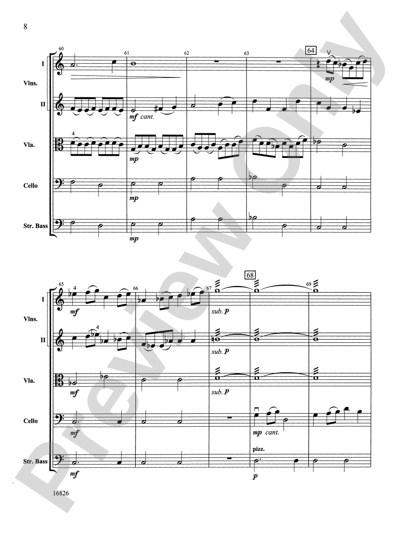 Sinfonia in D: String Orchestra Conductor Score & Parts