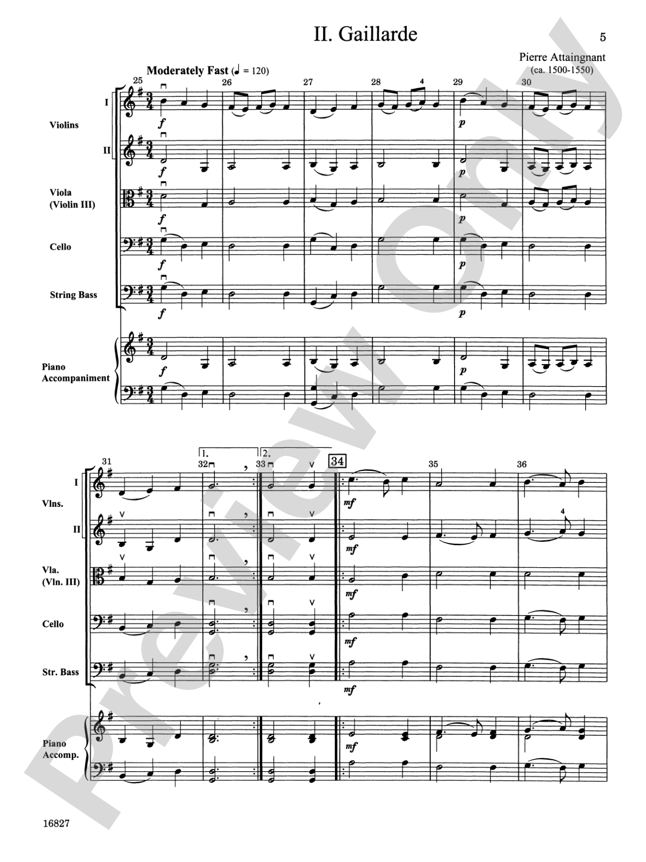 Renaissance Suite: String Orchestra Conductor Score & Parts