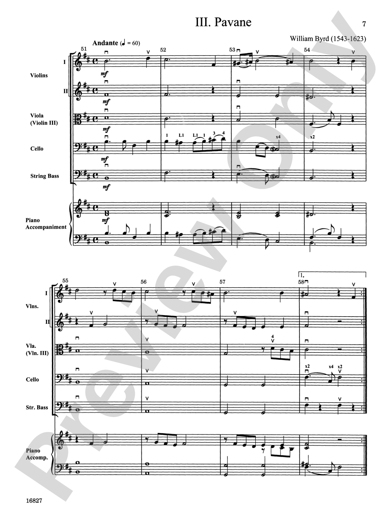 Renaissance Suite: String Orchestra Conductor Score & Parts