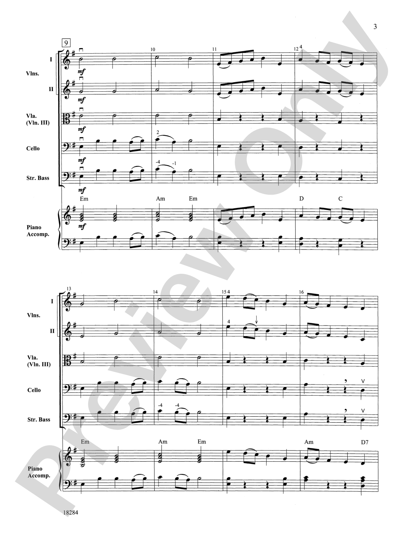 Folk Festival: String Orchestra Conductor Score & Parts