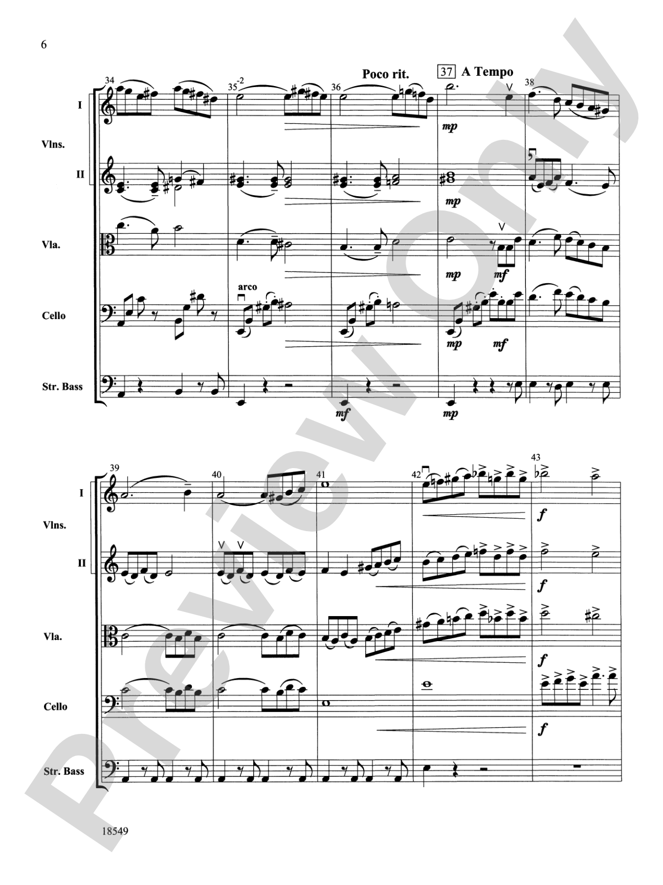 Serenade for Strings: String Orchestra Conductor Score & Parts