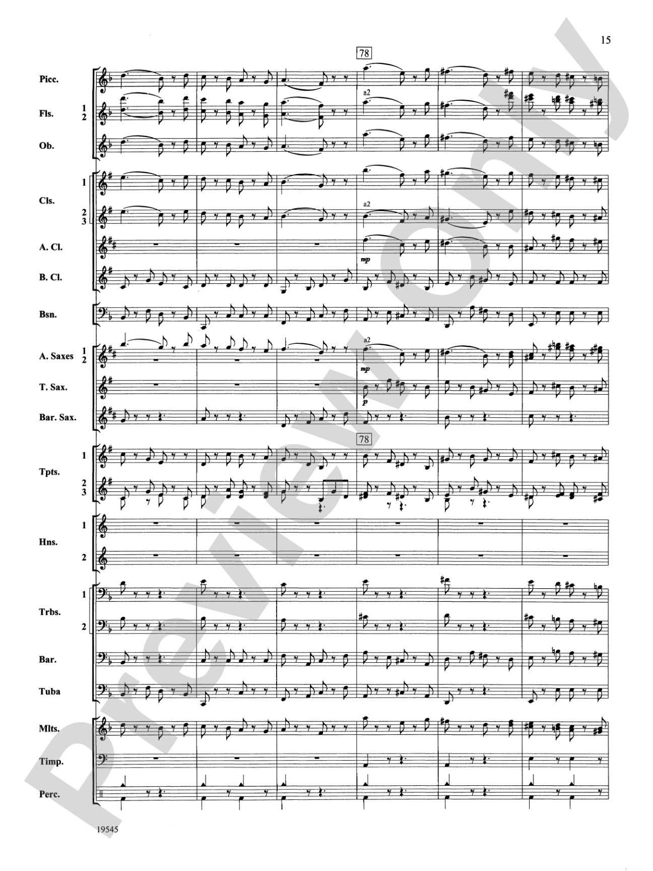 Funeral March of a Marionette: Concert Band Conductor Score & Parts