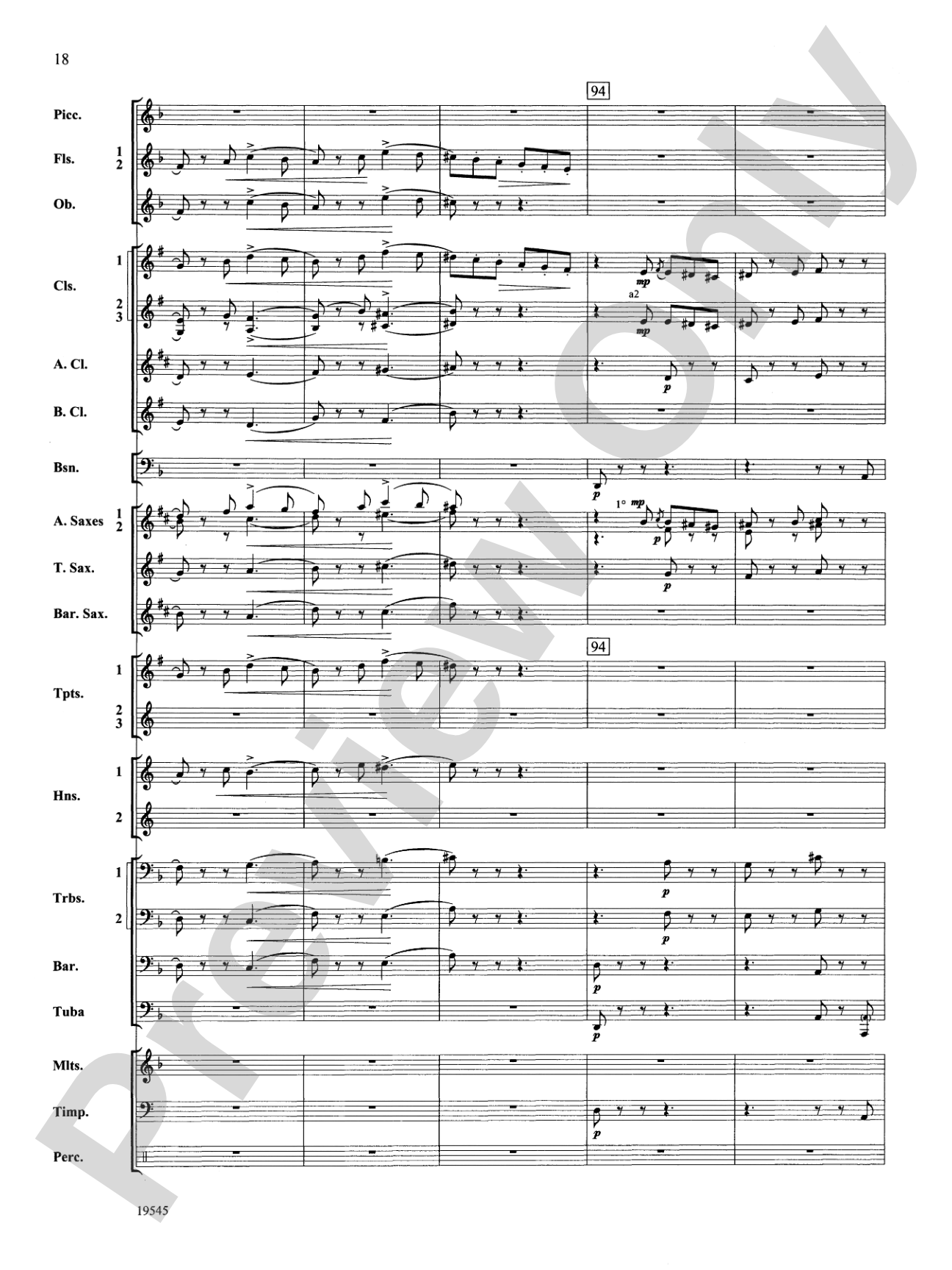 Funeral March of a Marionette: Concert Band Conductor Score & Parts