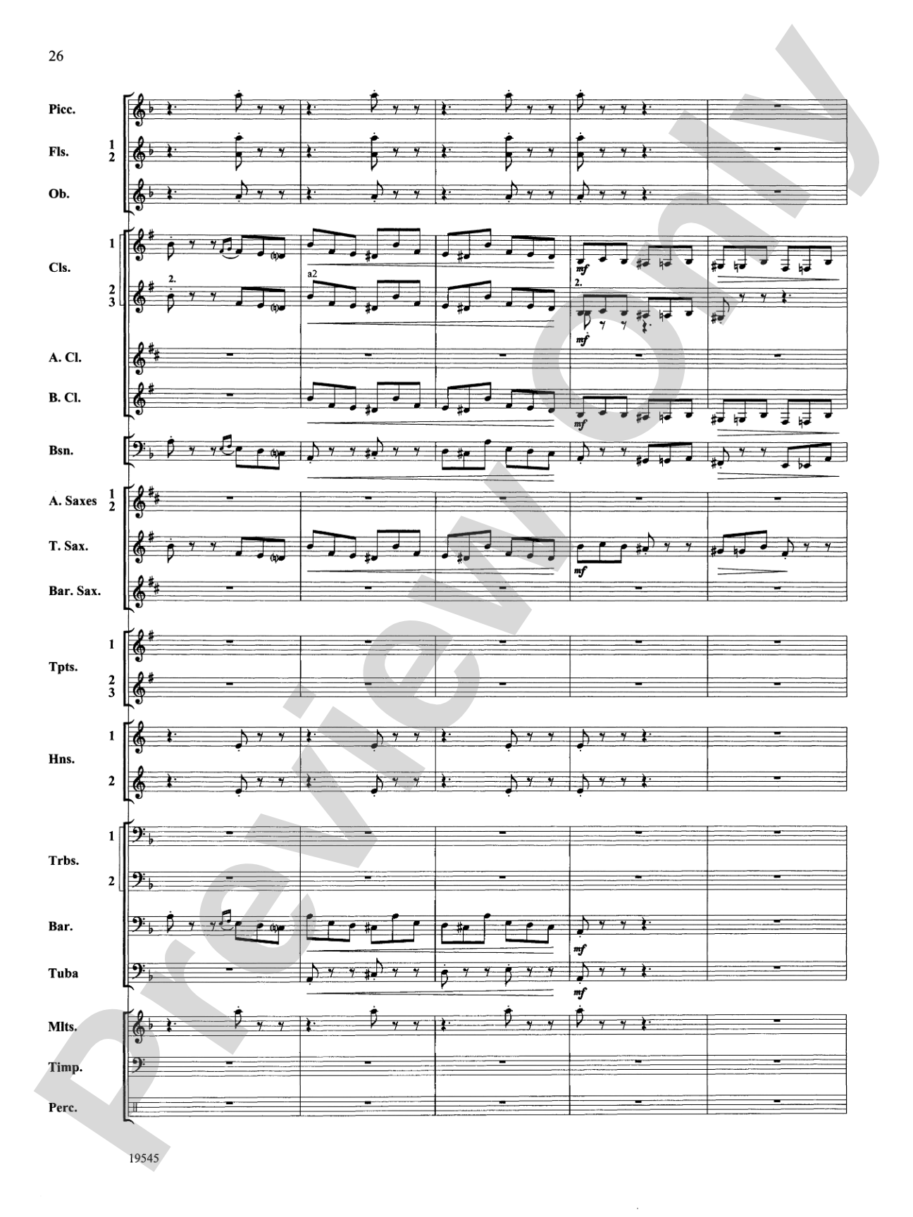 Funeral March of a Marionette: Concert Band Conductor Score & Parts