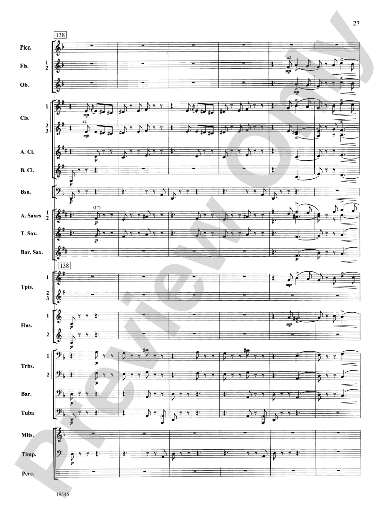 Funeral March of a Marionette: Concert Band Conductor Score & Parts