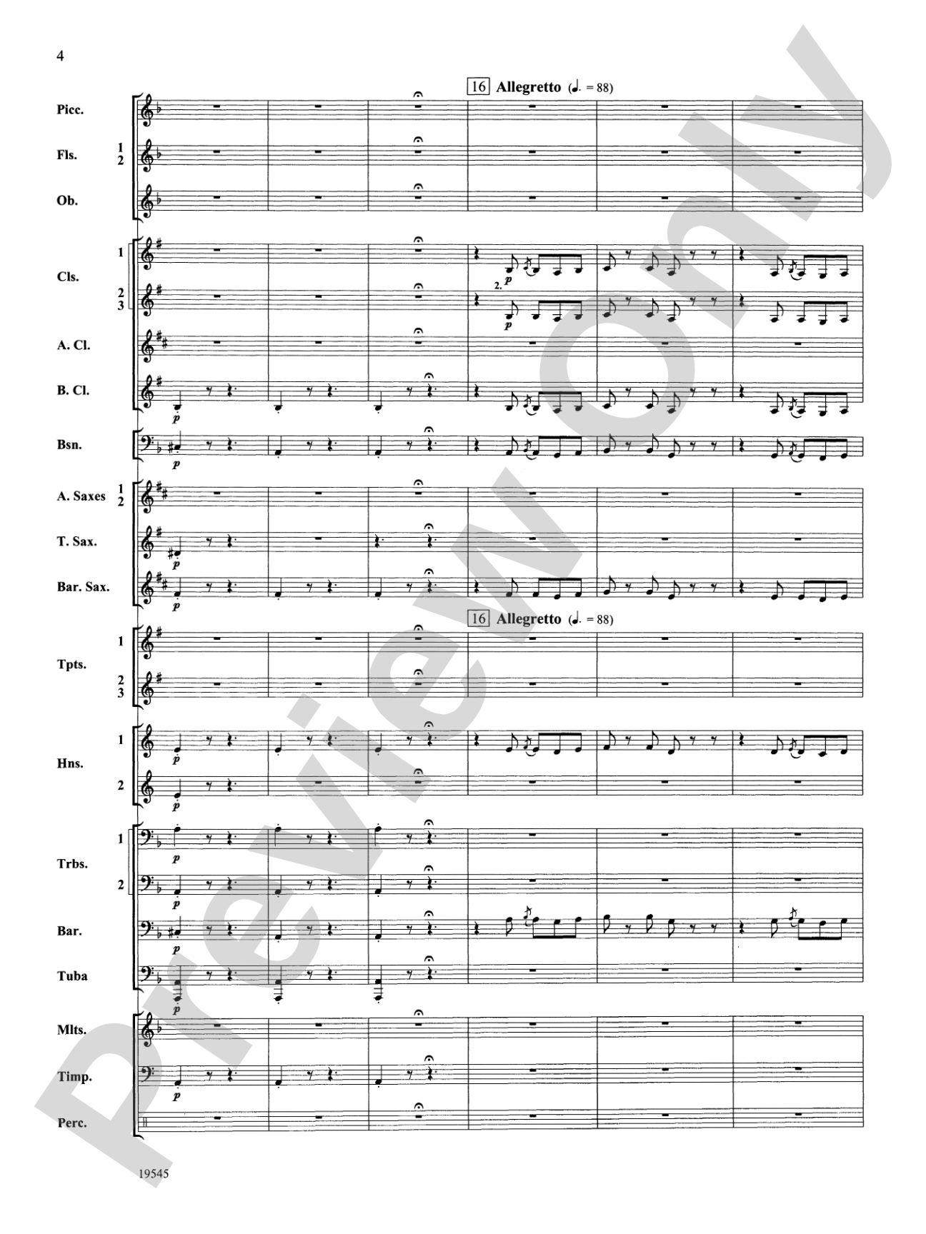 Funeral March of a Marionette: Concert Band Conductor Score & Parts