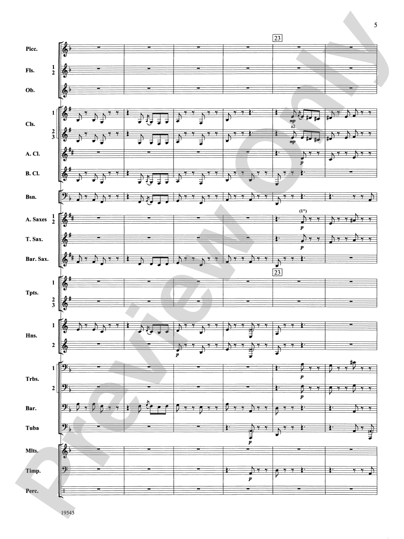 Funeral March of a Marionette: Concert Band Conductor Score & Parts